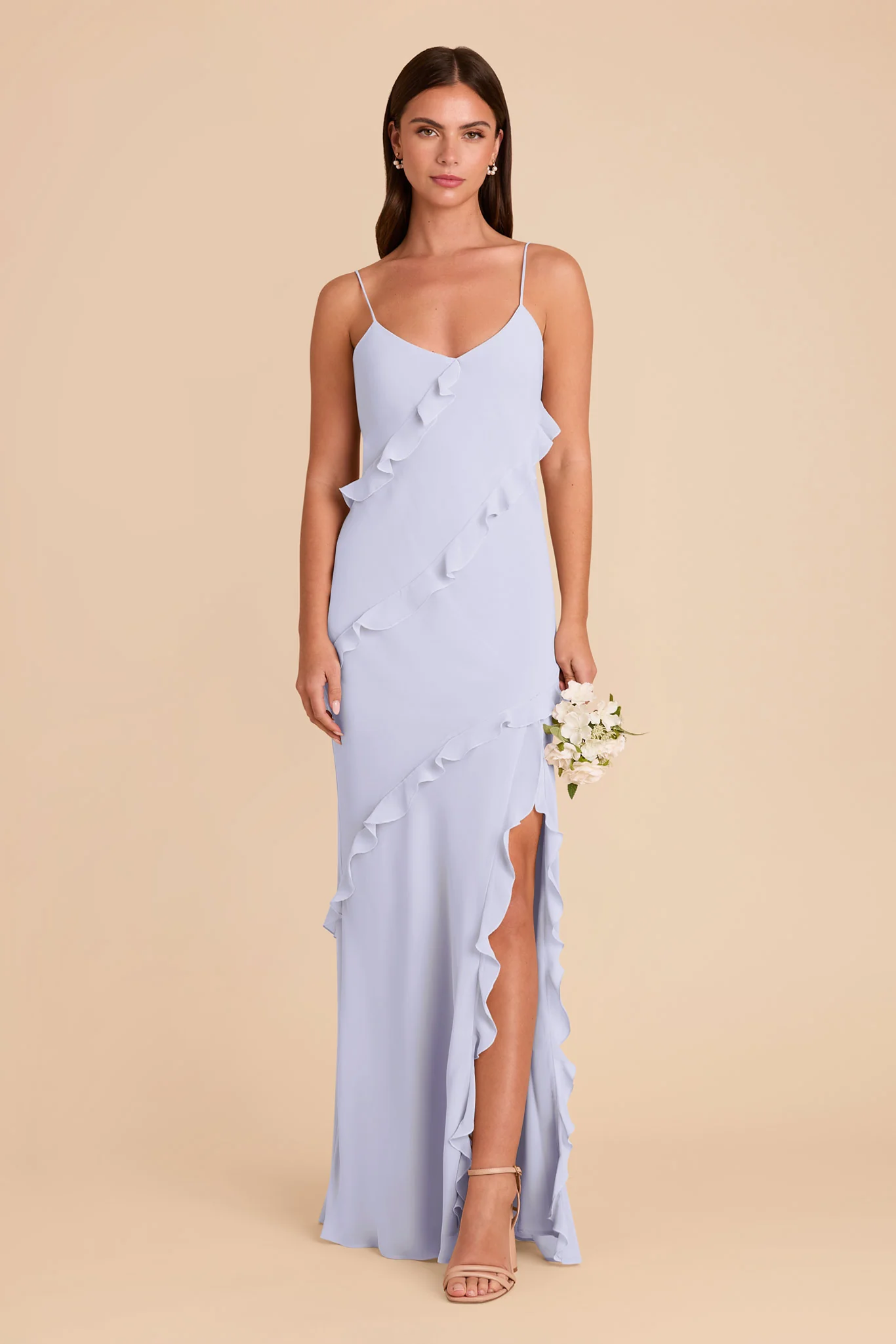 Valentina Chiffon Dress - Periwinkle Blue
