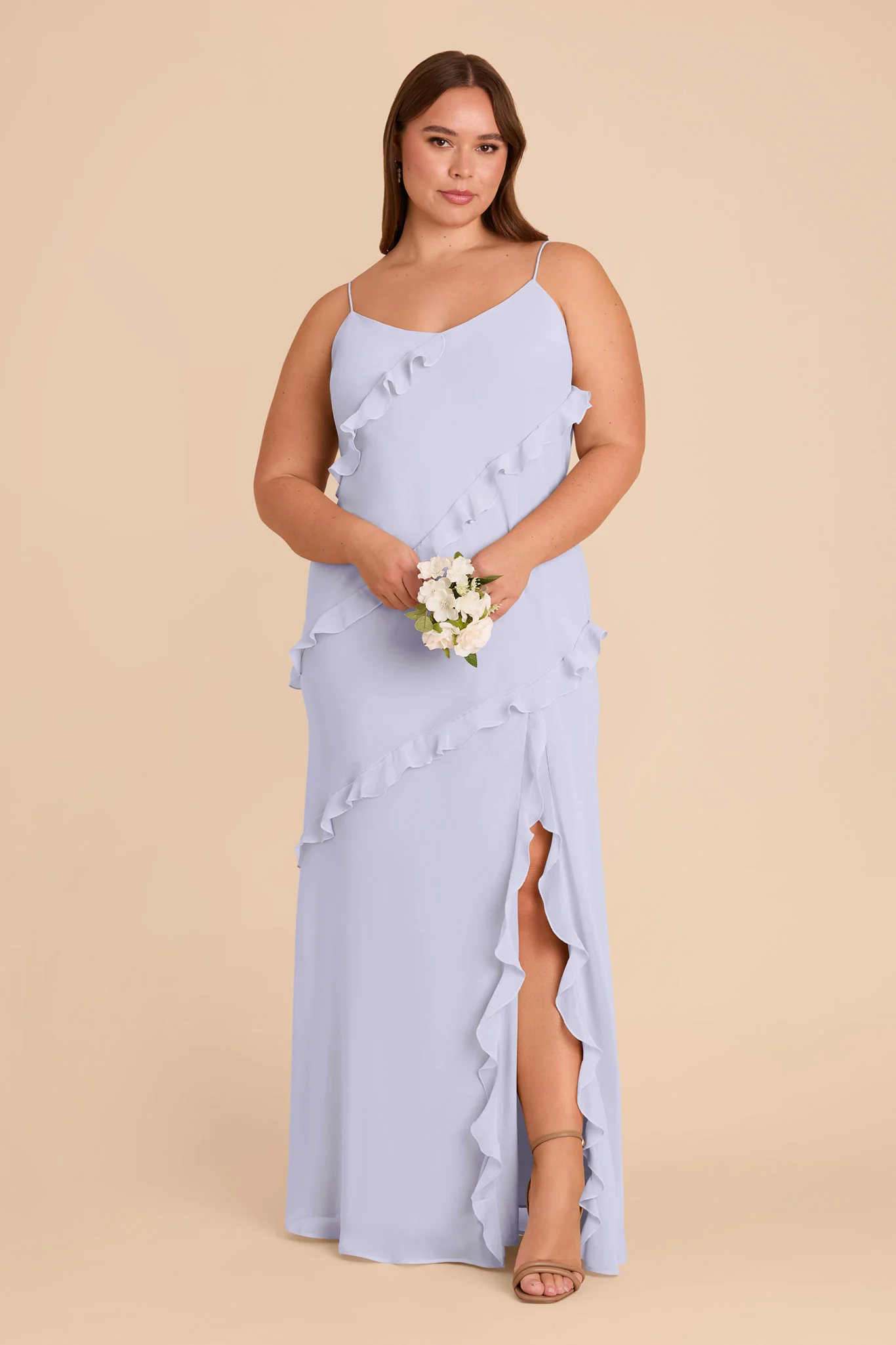 Valentina Chiffon Dress - Periwinkle Blue - Image 6
