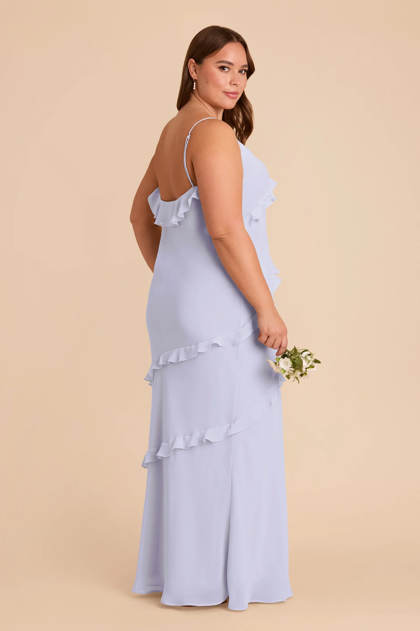 Valentina Chiffon Dress - Periwinkle Blue - Image 7