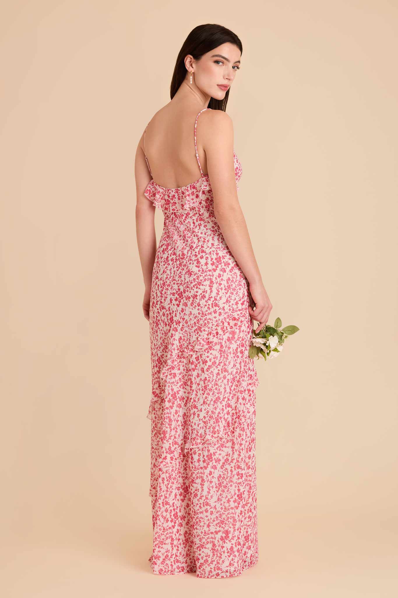 Valentina Chiffon Dress - Pink Dreamy Ditsy - Image 3