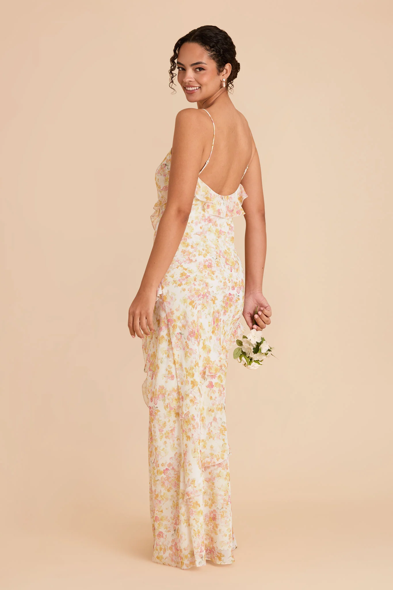 Valentina Chiffon Dress - Pressed Floral - Image 3