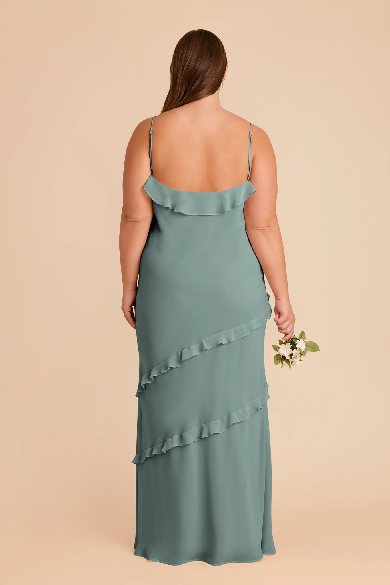 Valentina Chiffon Dress - Sea Glass - Image 8