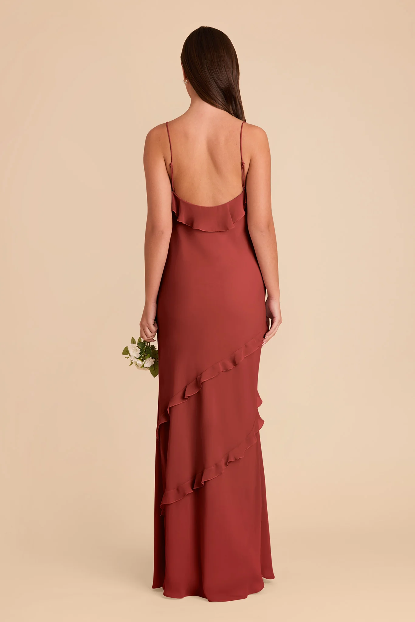 Valentina Chiffon Dress - Spice - Image 5
