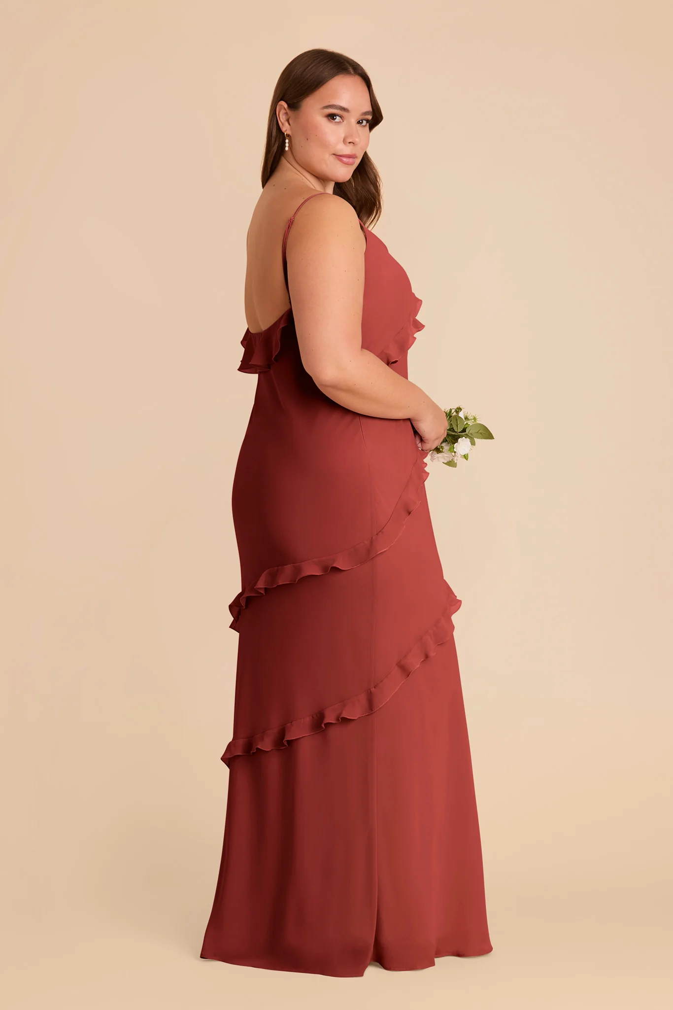 Valentina Chiffon Dress - Spice - Image 7