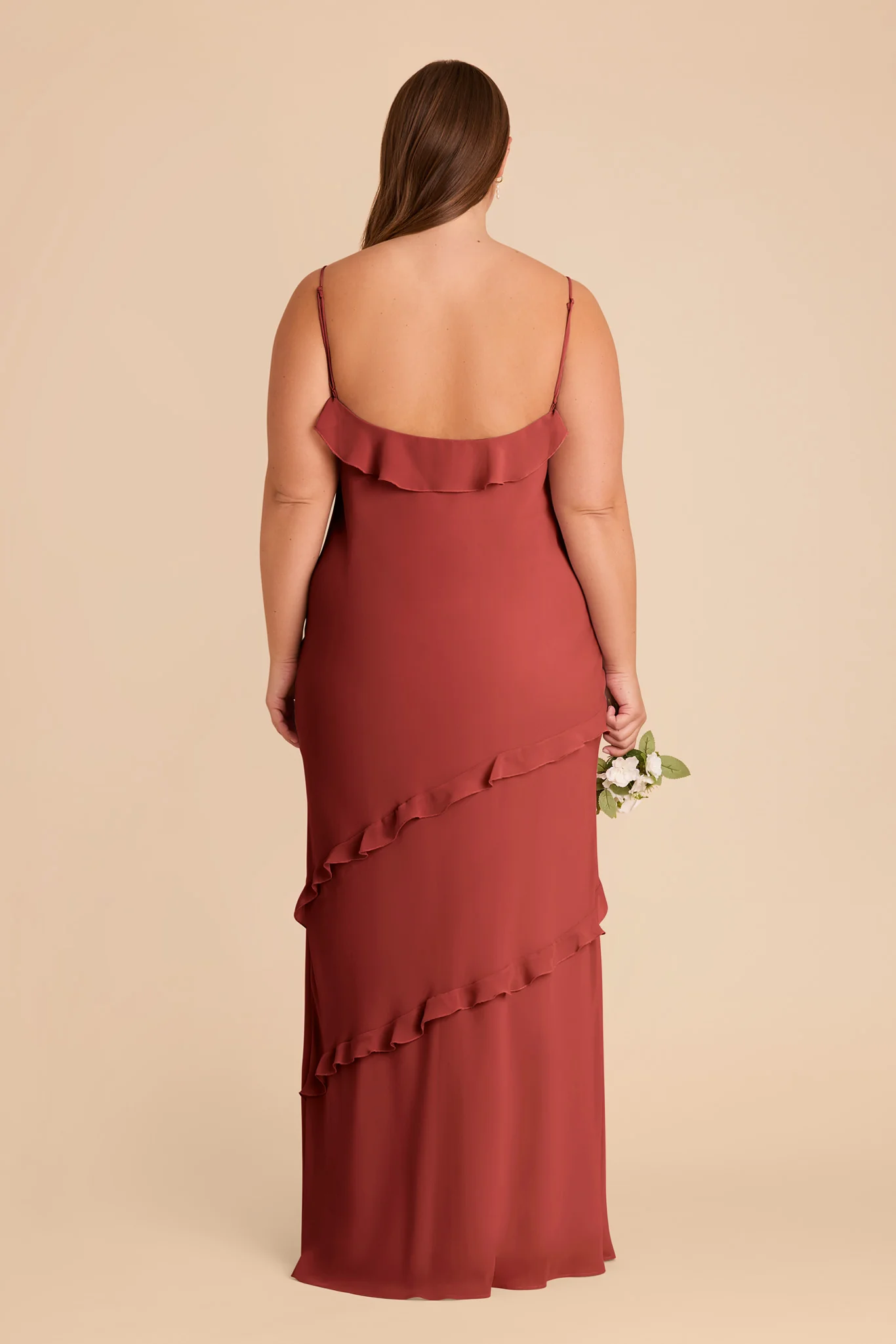 Valentina Chiffon Dress - Spice - Image 9