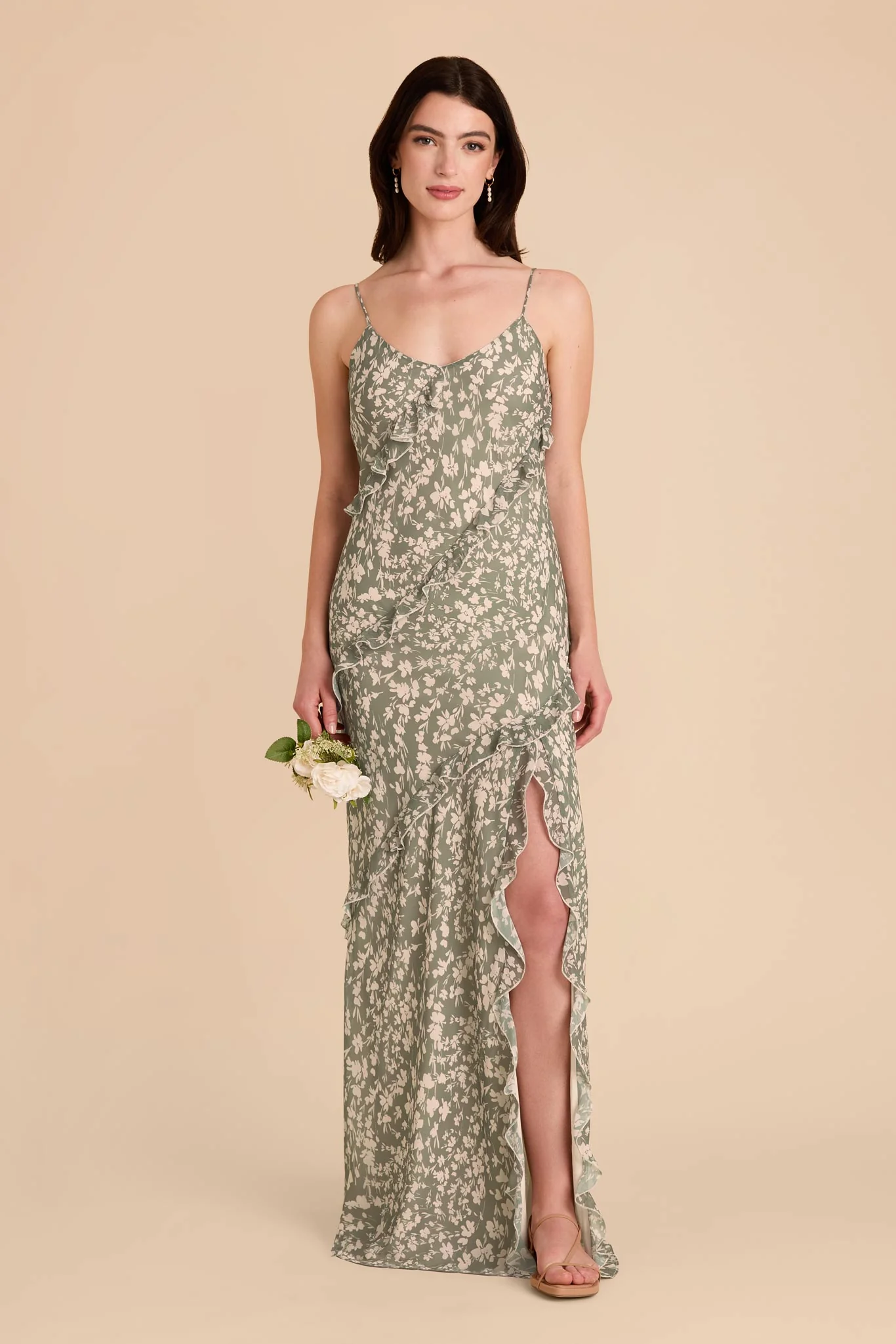 Valentina Chiffon Dress - Thyme Dreamy Floral - Image 2