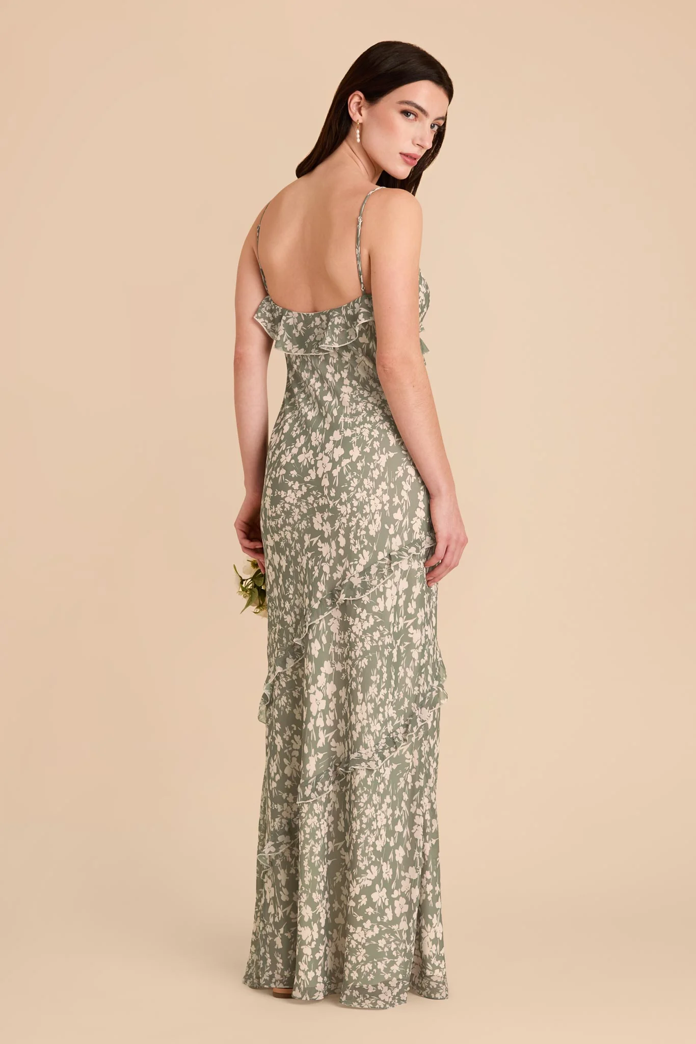 Valentina Chiffon Dress - Thyme Dreamy Floral - Image 3