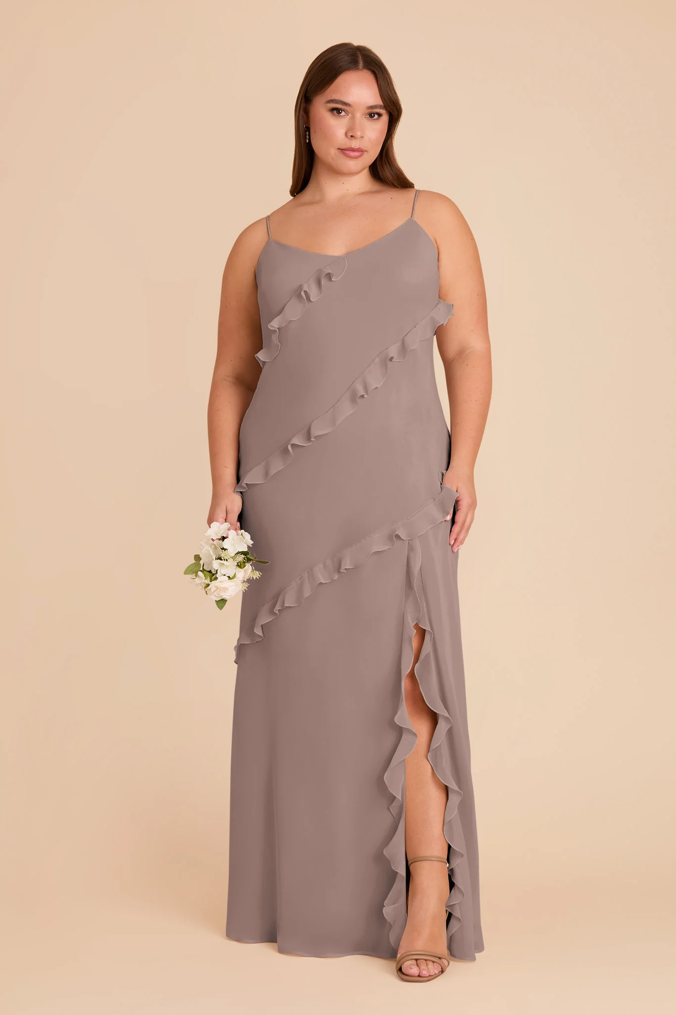 Valentina Chiffon Dress - Toffee - Image 2