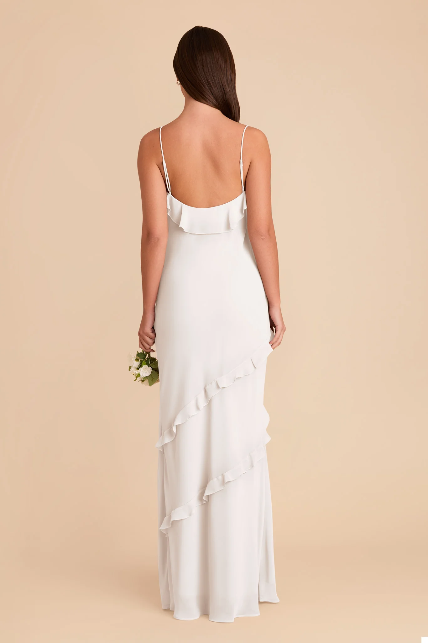 Valentina Chiffon Dress - White - Image 5