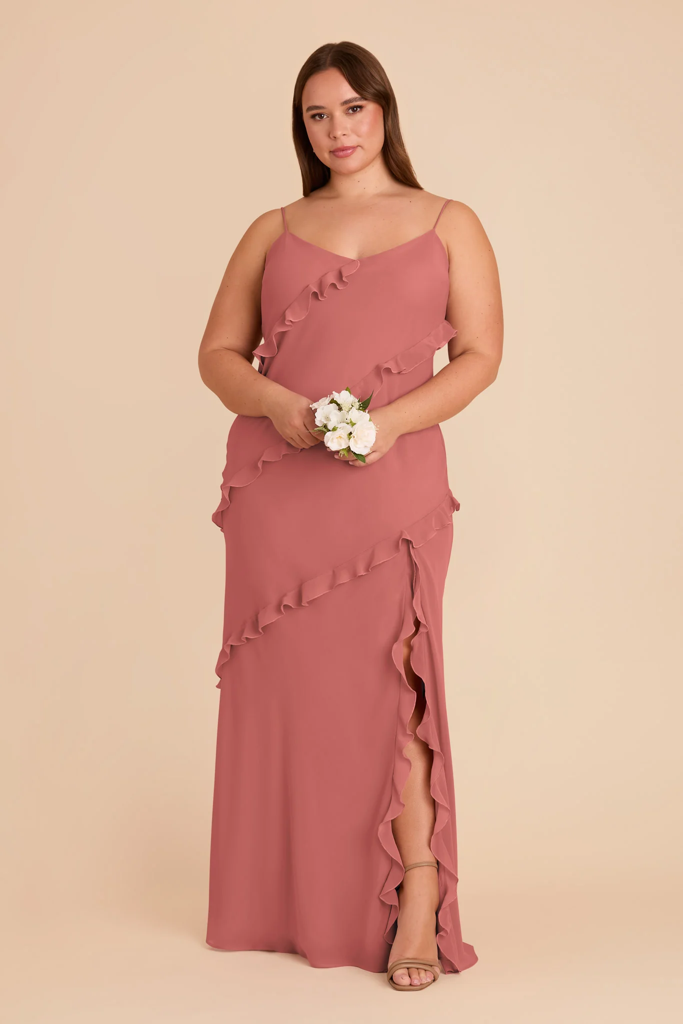 Valentina Chiffon Dress - Wild Rose - Image 6