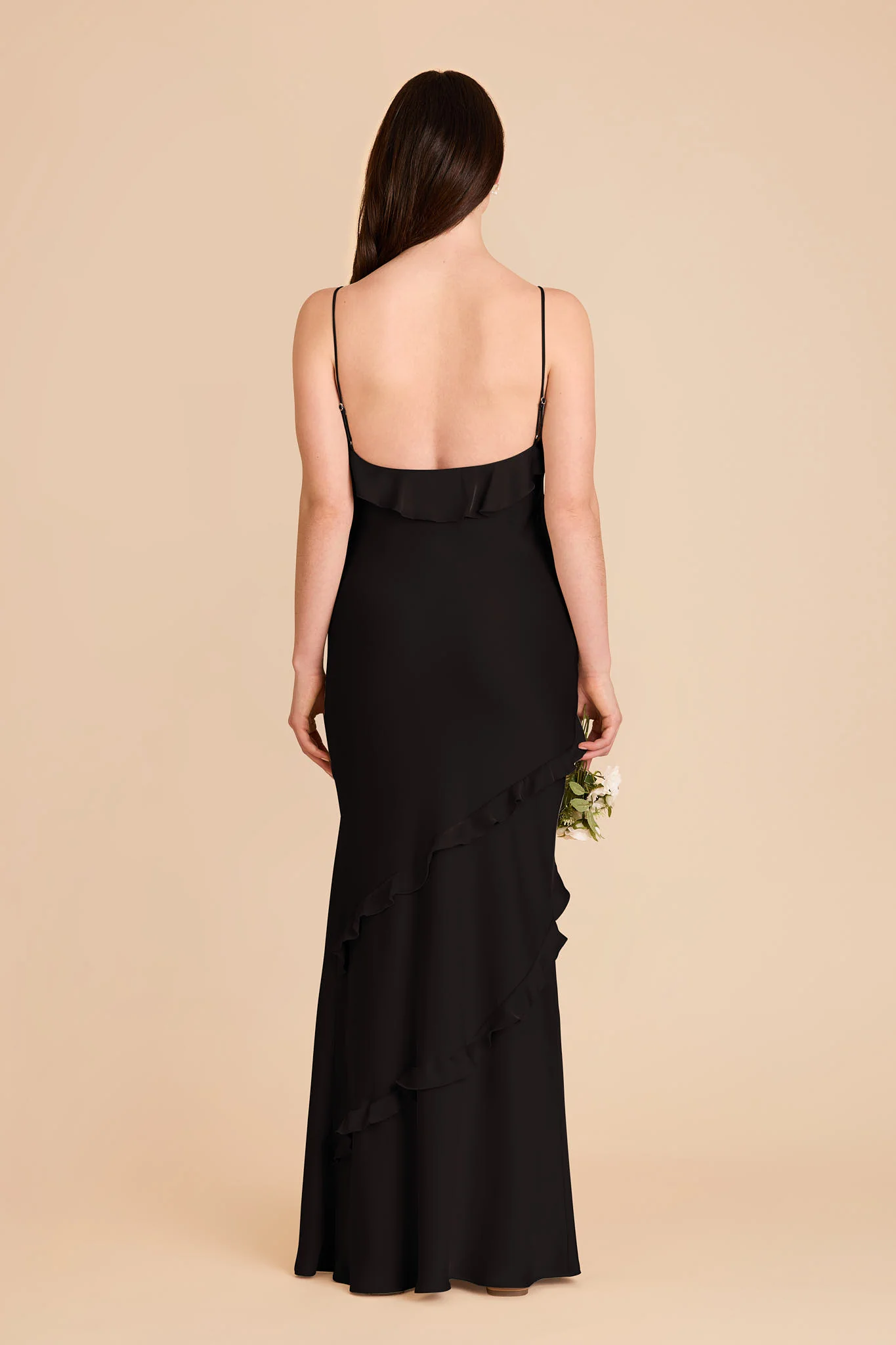 Valentina Matte Satin Dress - Black - Image 5