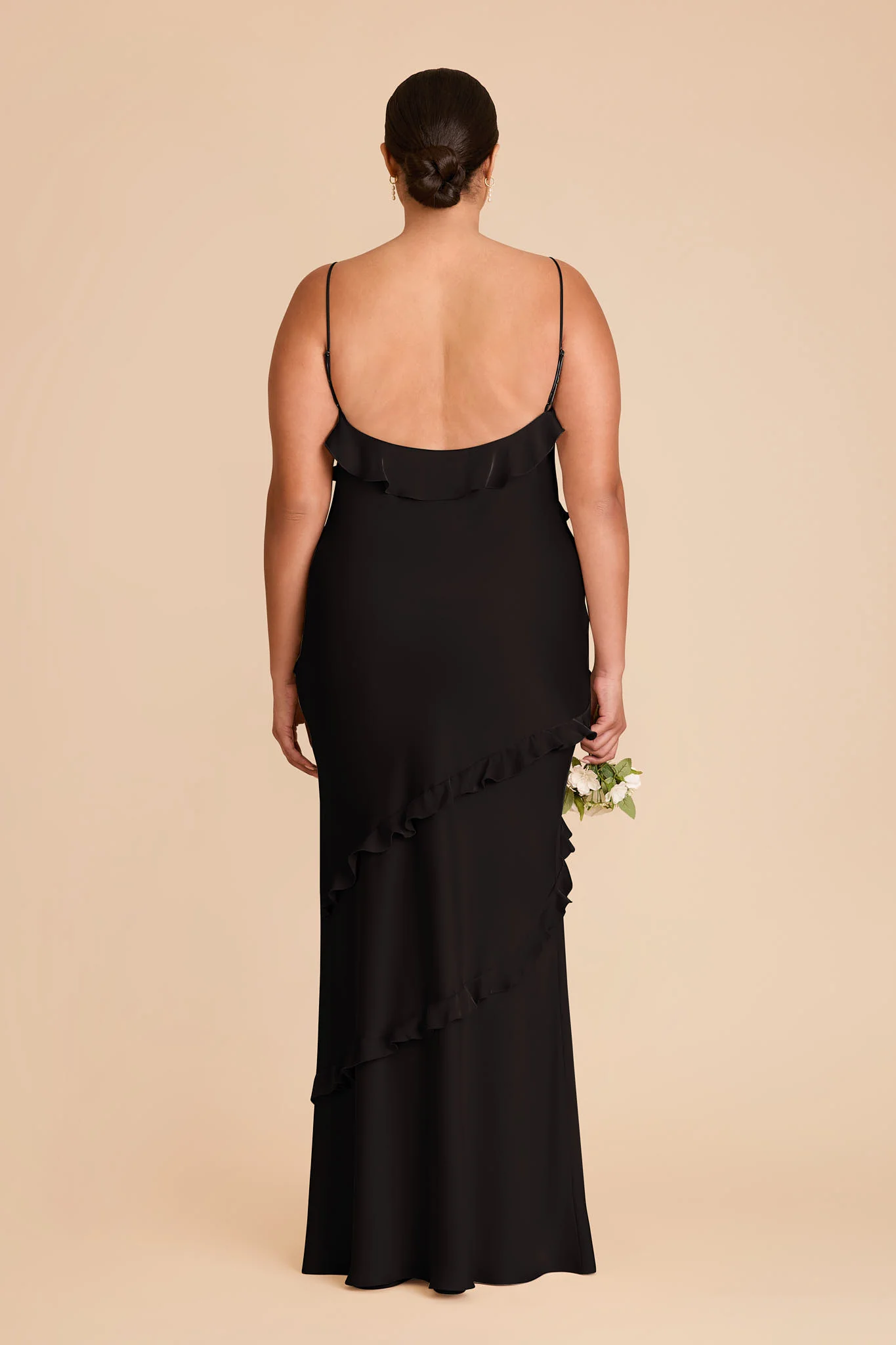 Valentina Matte Satin Dress - Black - Image 8