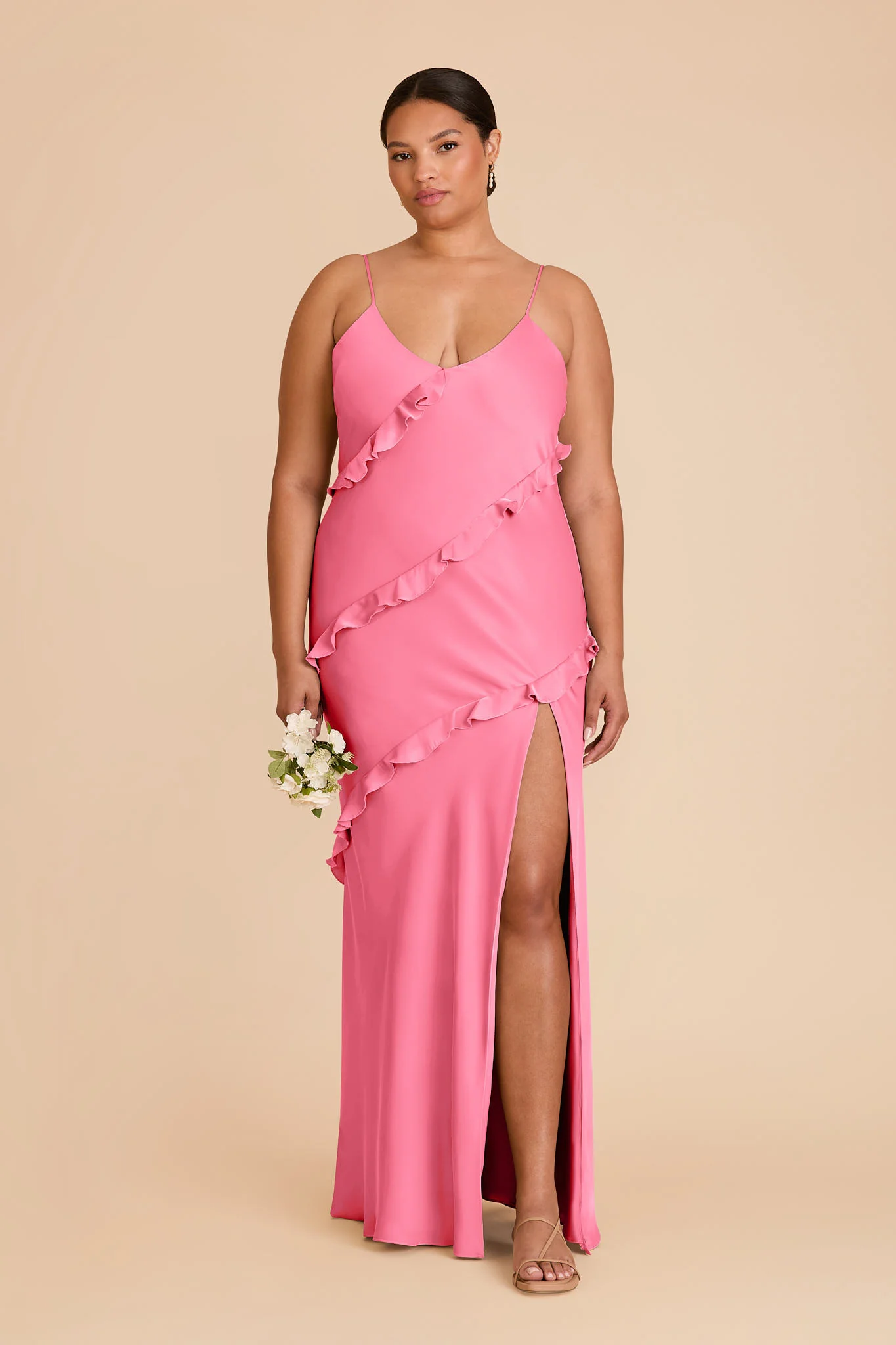 Valentina Matte Satin Dress - Bon Bon Pink - Image 6