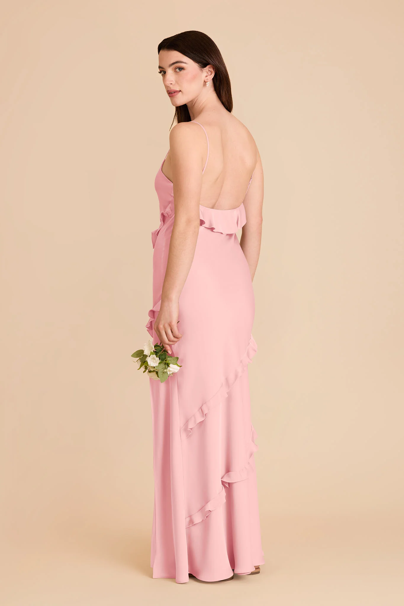 Valentina Matte Satin Dress - Bubblegum Pink - Image 4