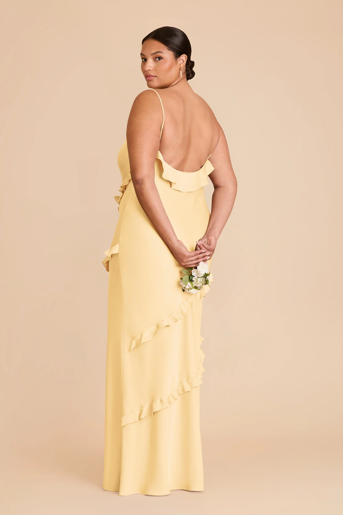 Valentina Matte Satin Dress - Butter - Image 7