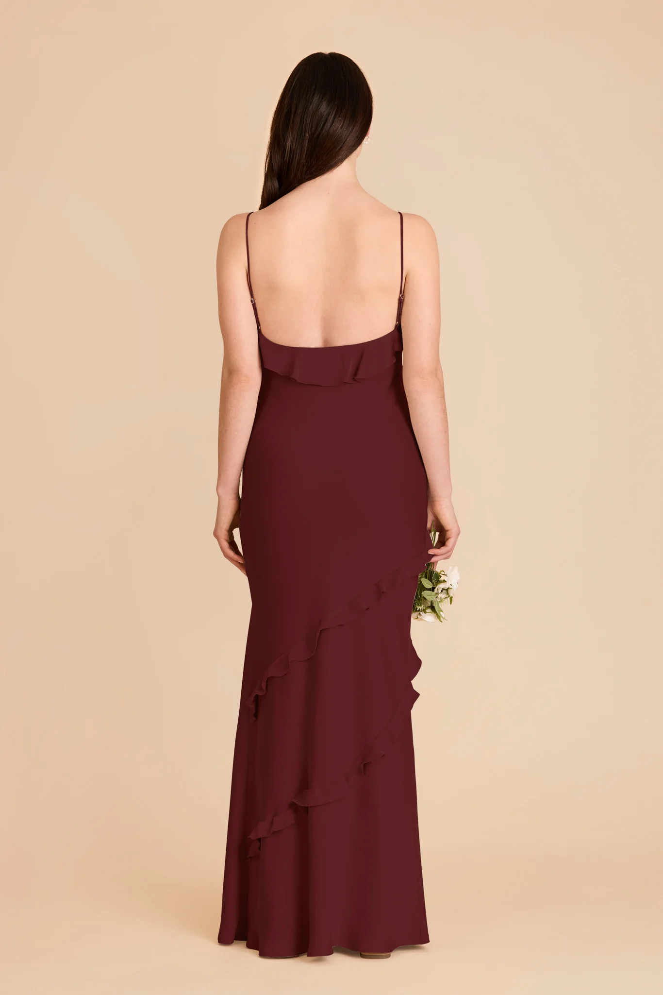Valentina Matte Satin Dress - Cabernet - Image 5