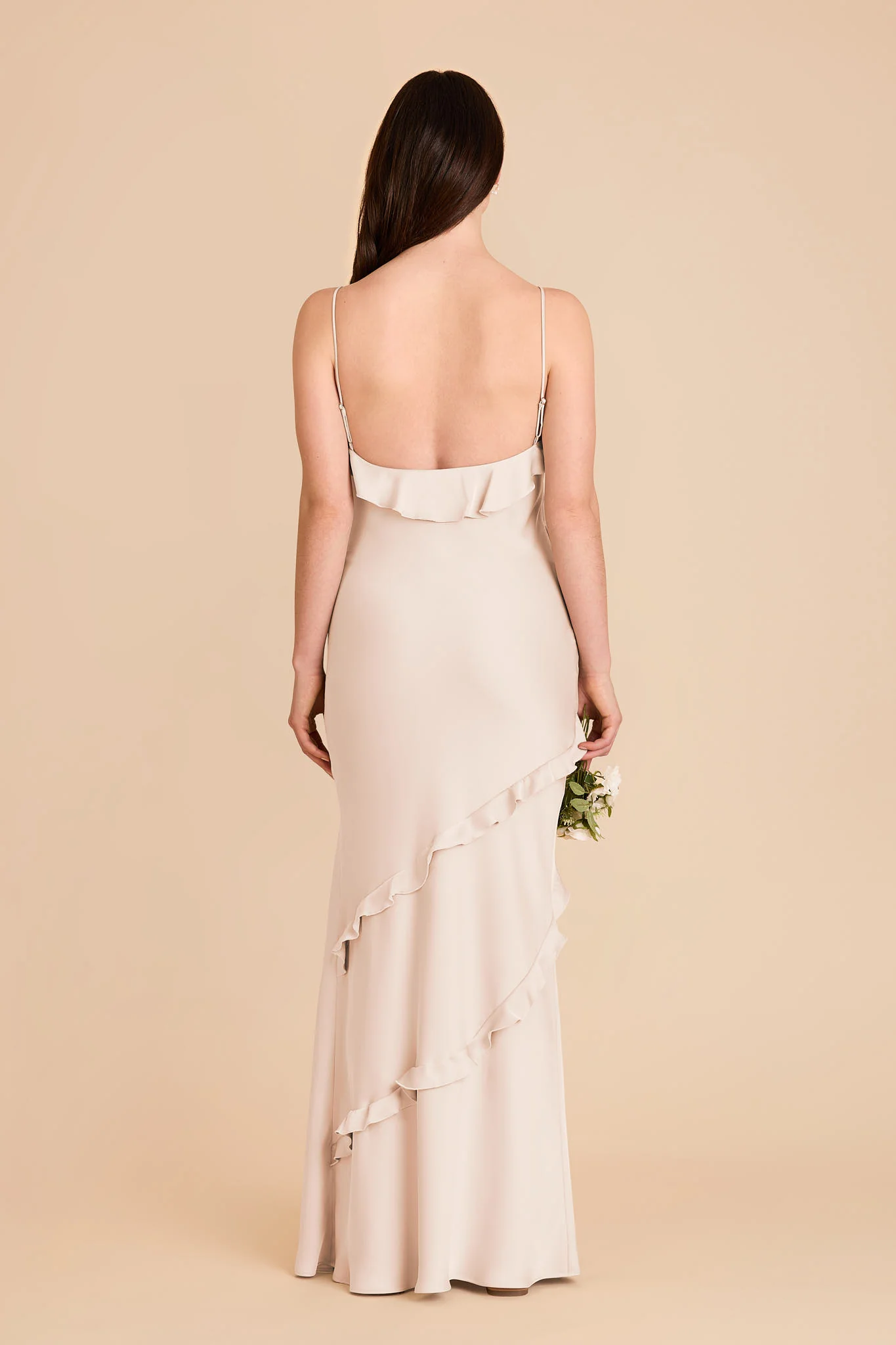 Valentina Matte Satin Dress - Champagne - Image 5