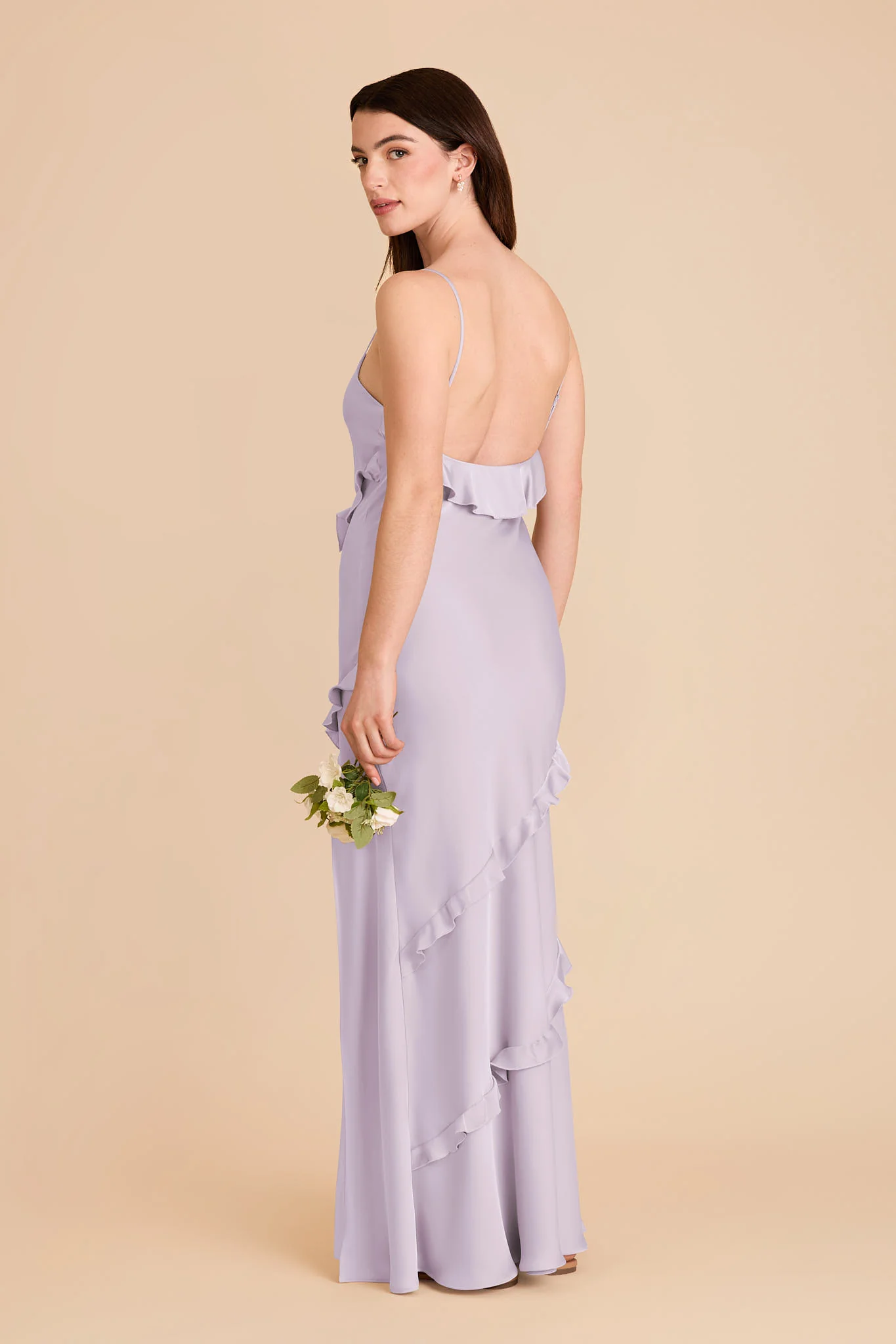 Valentina Matte Satin Dress - Dusty Lilac - Image 4