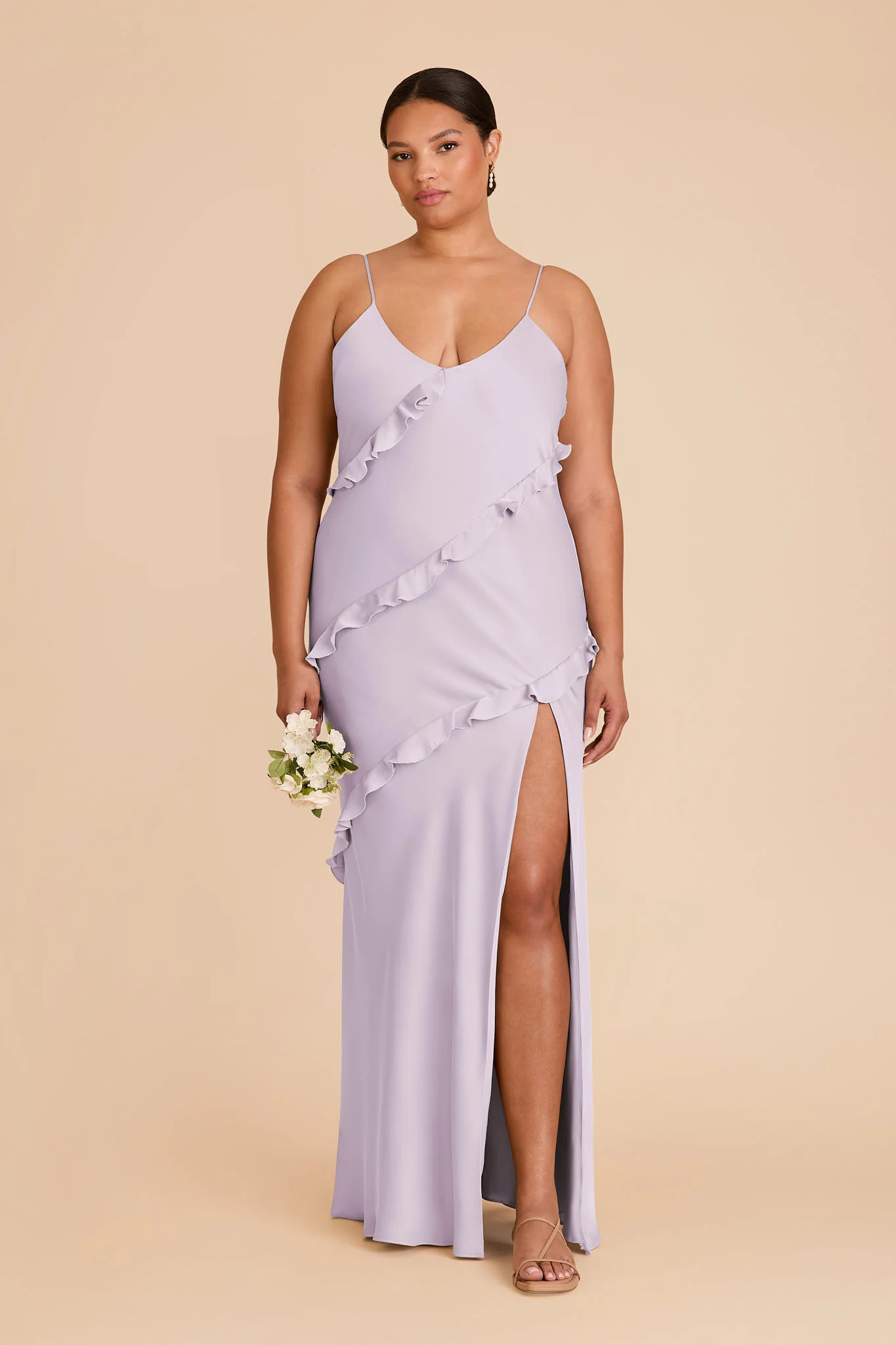 Valentina Matte Satin Dress - Dusty Lilac - Image 6