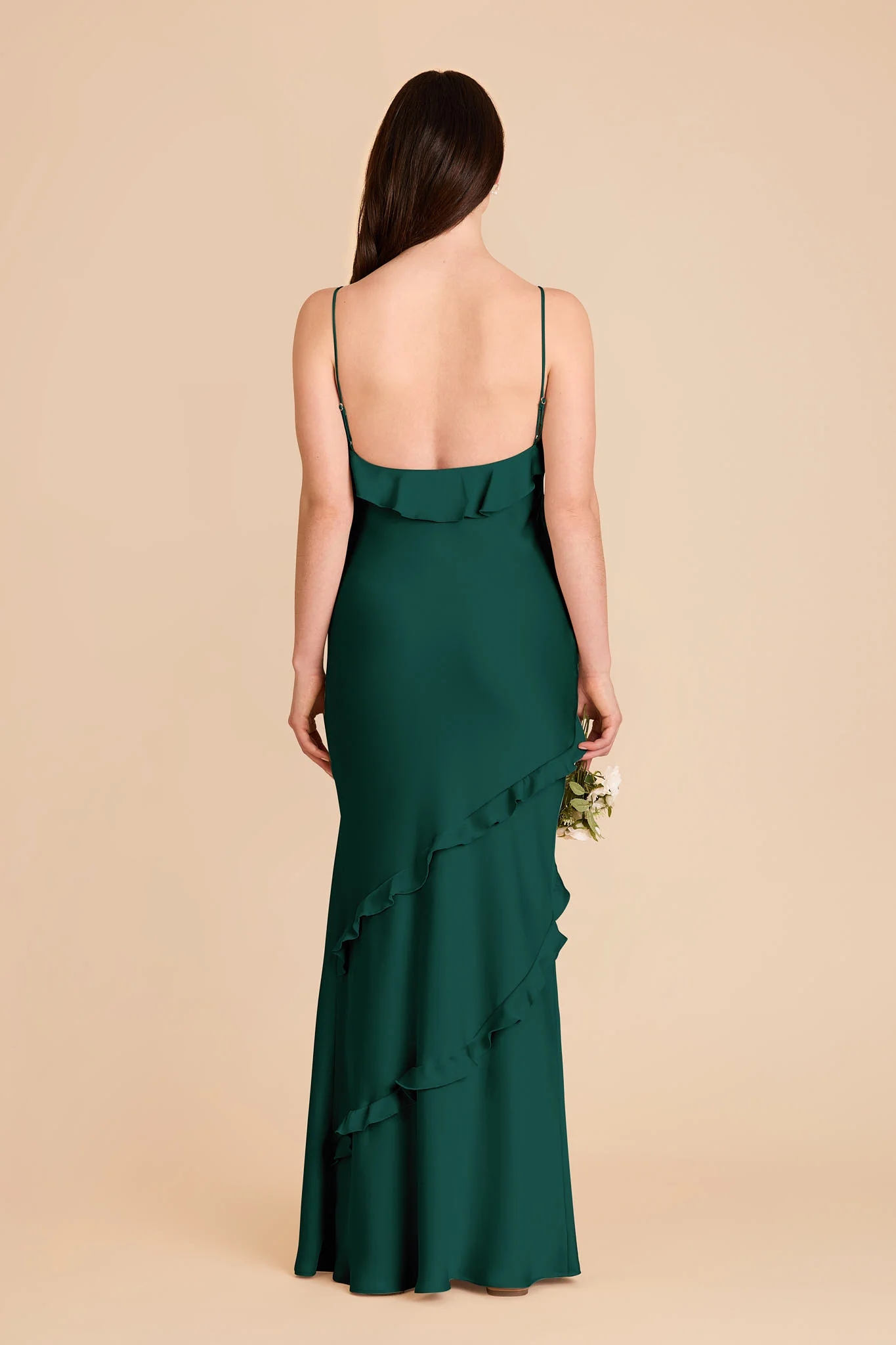Valentina Matte Satin Dress - Emerald - Image 5
