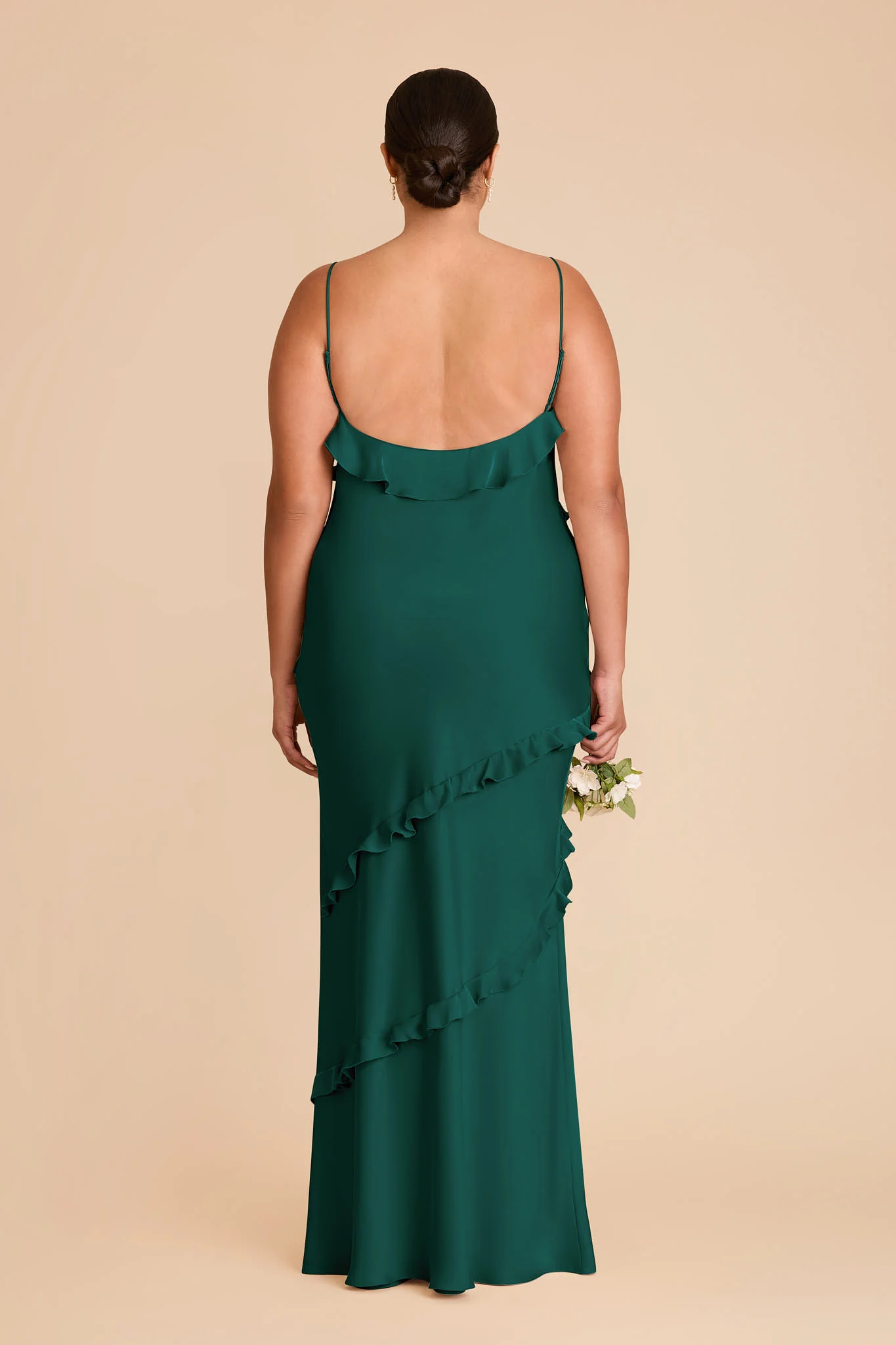 Valentina Matte Satin Dress - Emerald - Image 8