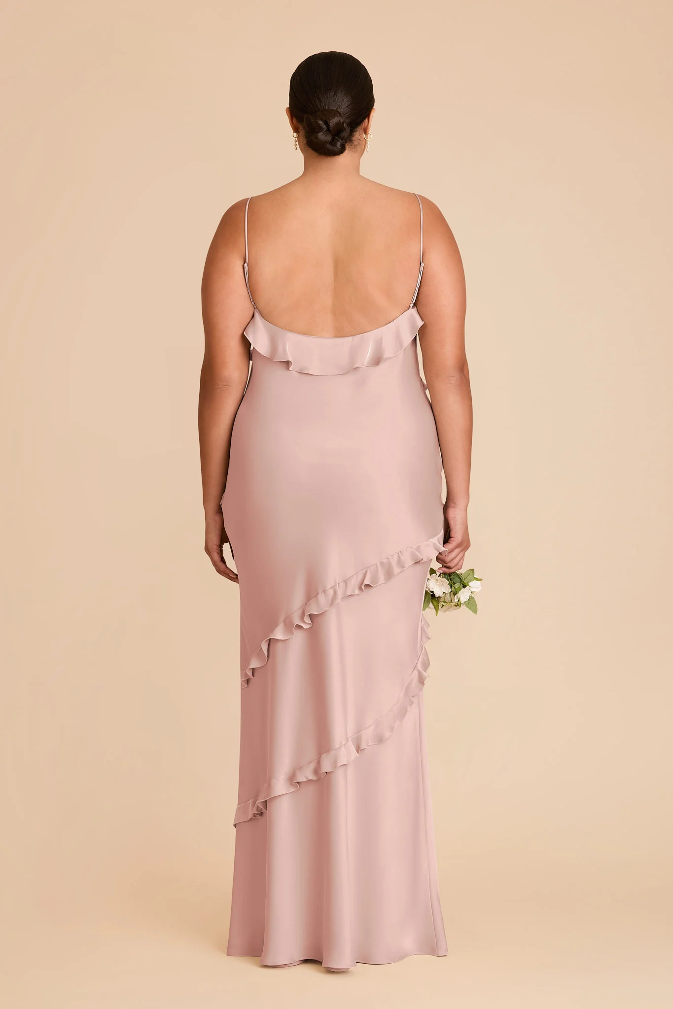 Valentina Matte Satin Dress - English Rose - Image 8