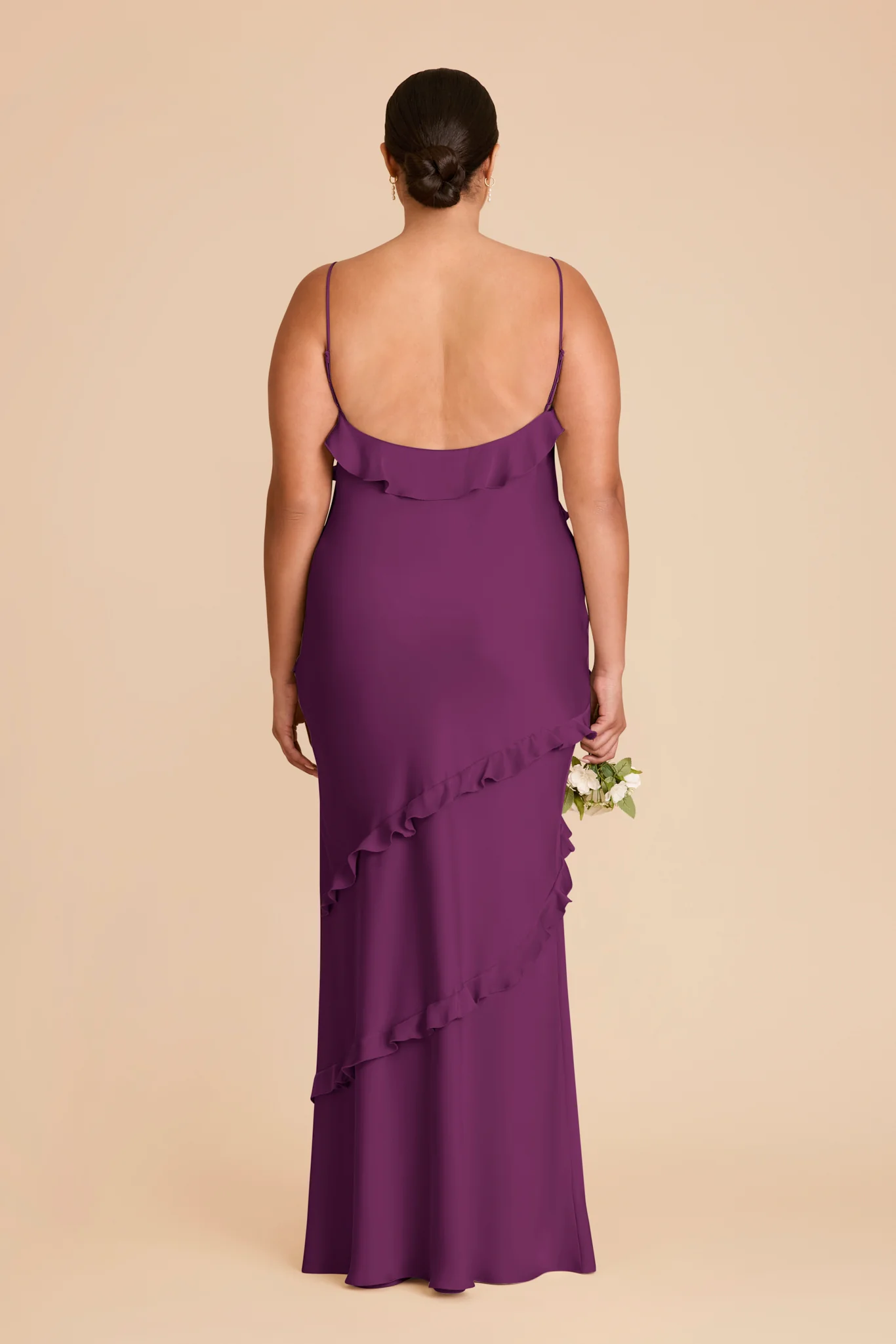 Valentina Matte Satin Dress - Fig - Image 8
