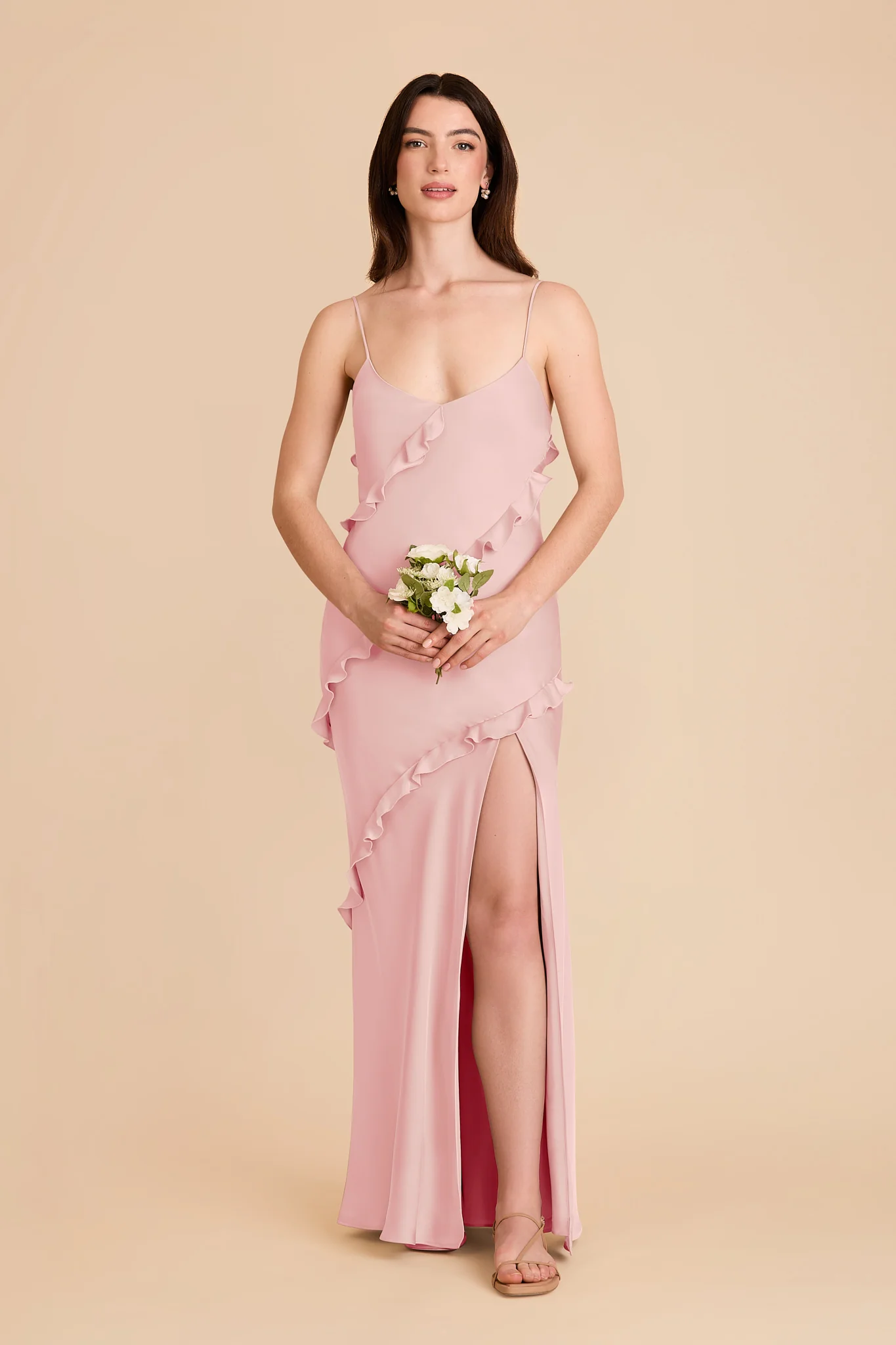 Valentina Matte Satin Dress - Fondant Pink - Image 3