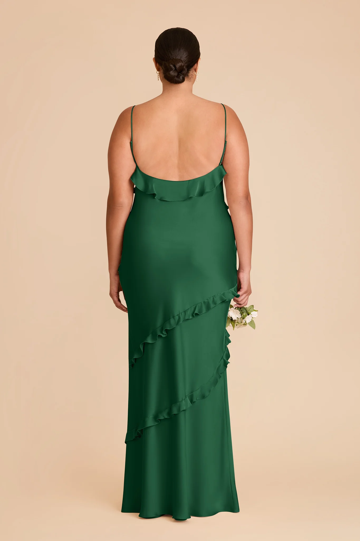 Valentina Matte Satin Dress - Forest Green - Image 6
