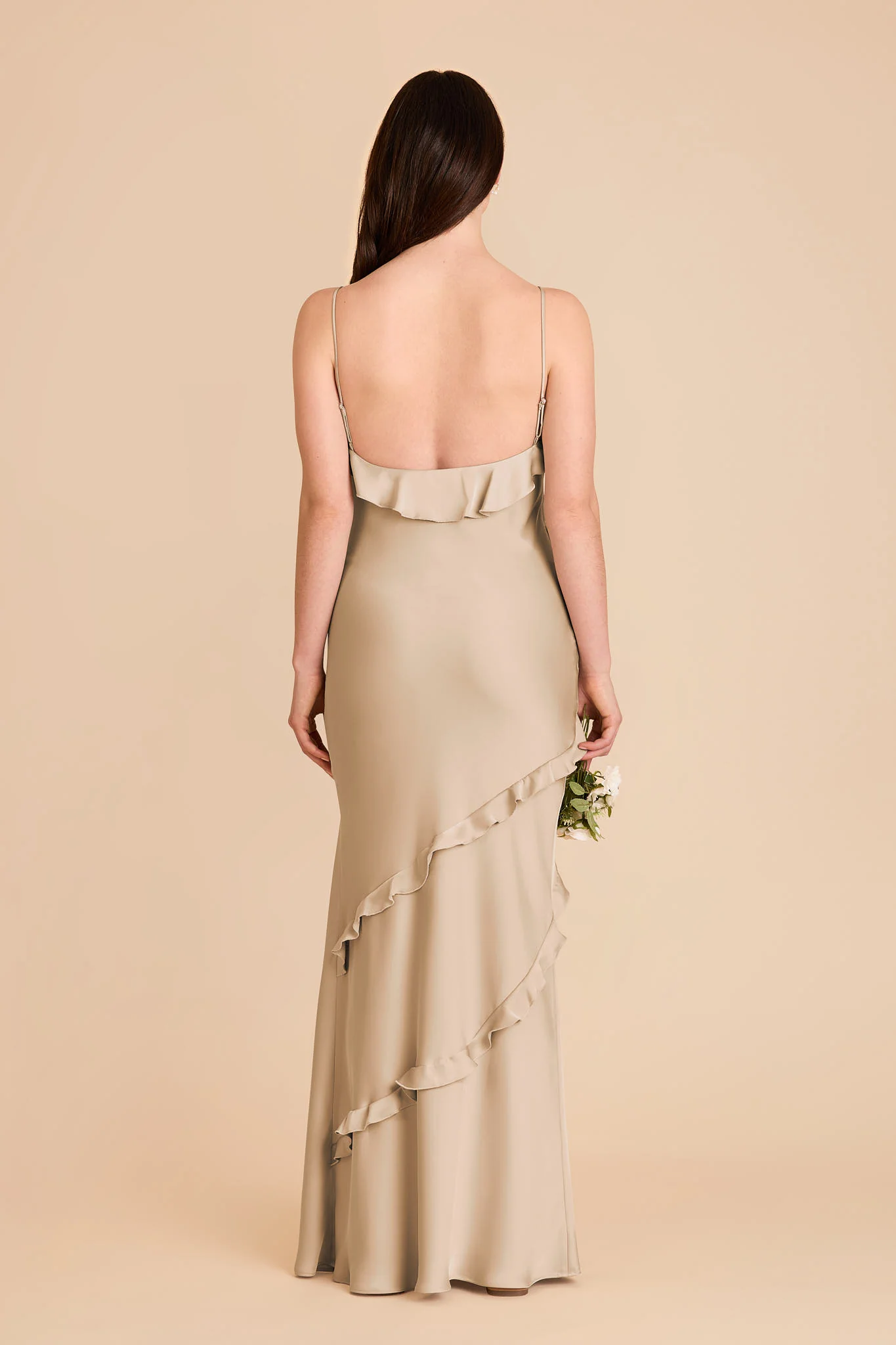 Valentina Matte Satin Dress - Gold - Image 5