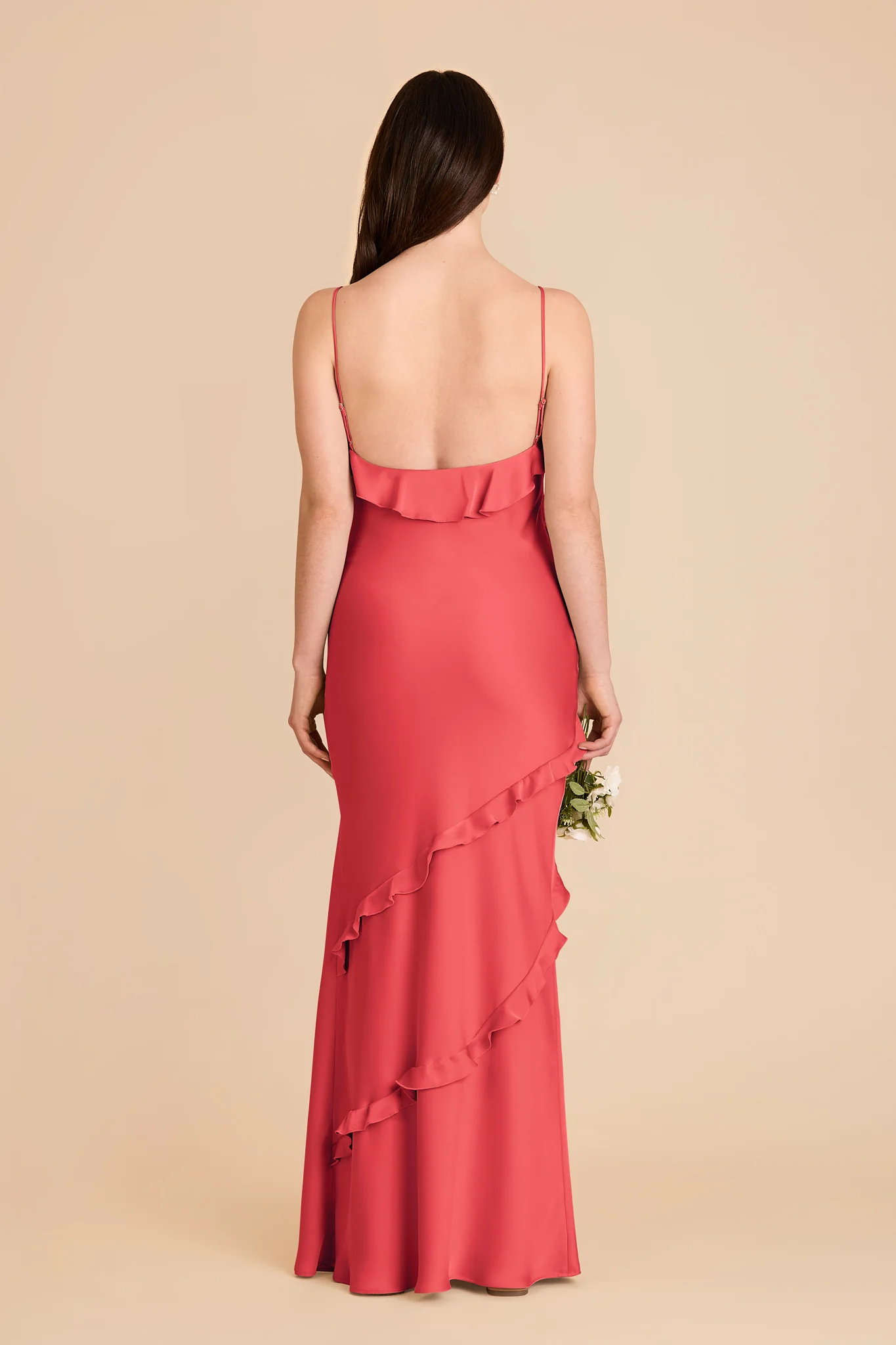 Valentina Matte Satin Dress - Guava - Image 5