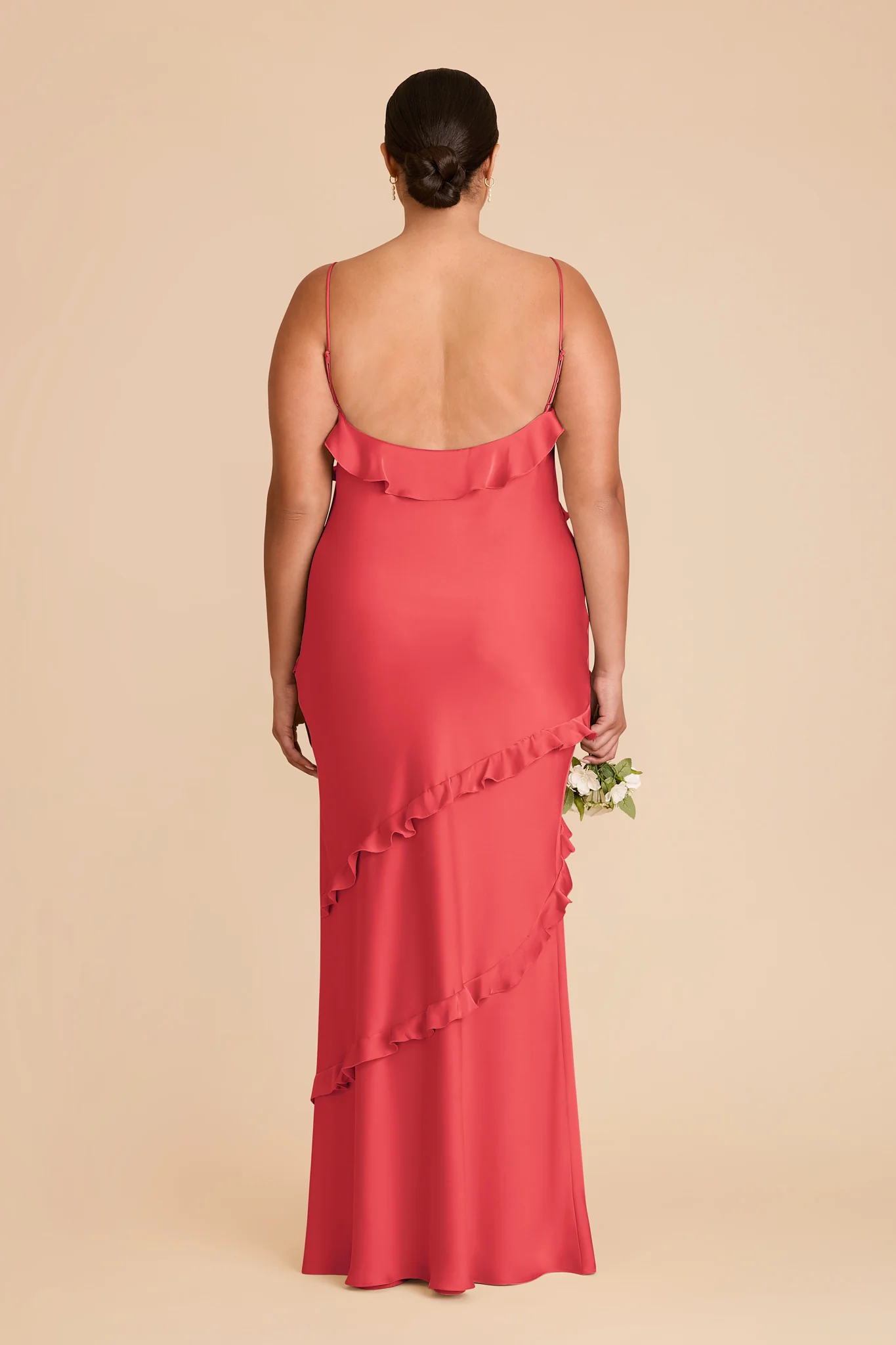 Valentina Matte Satin Dress - Guava - Image 8