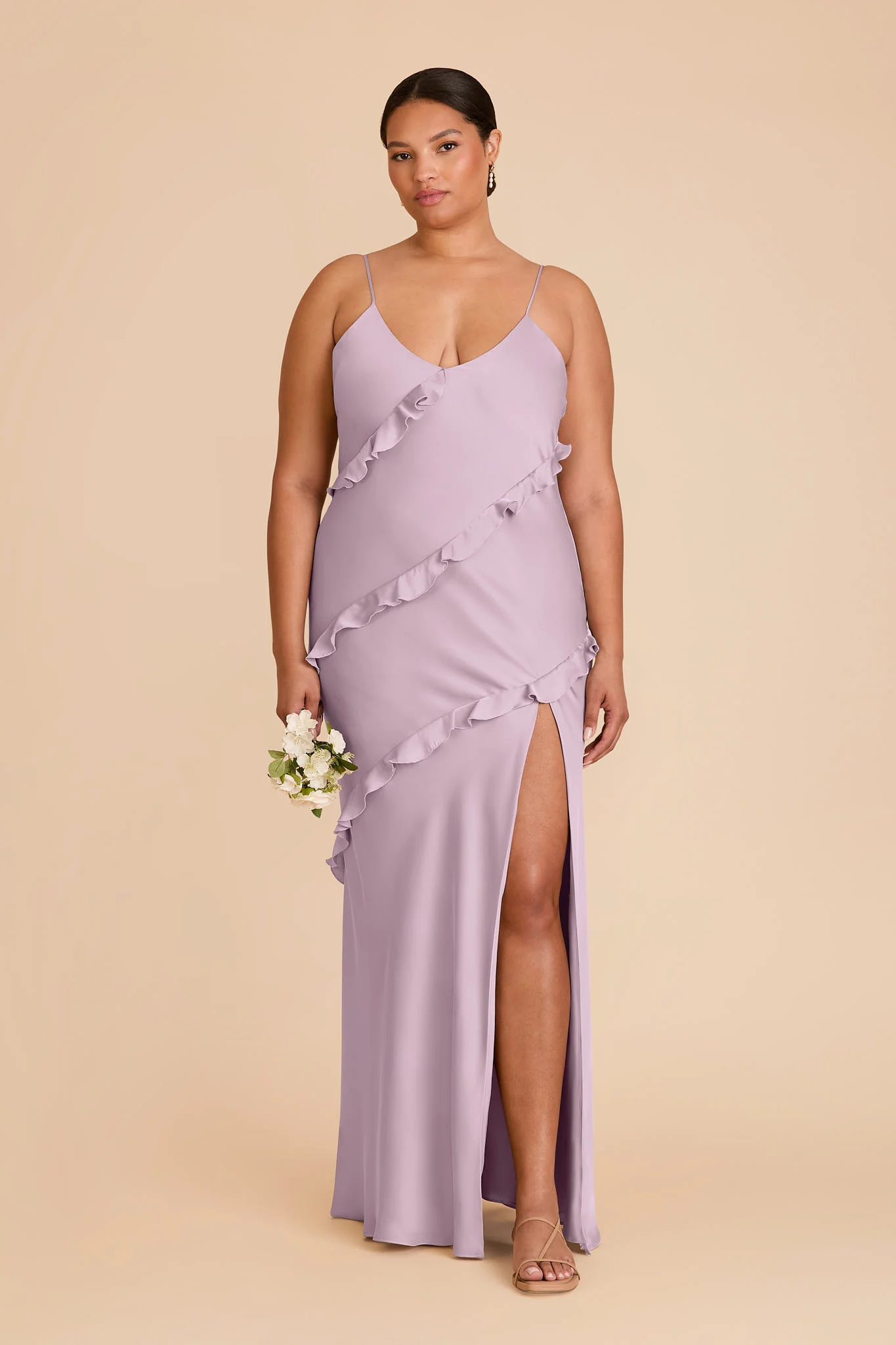 Valentina Matte Satin Dress - Lavender - Image 2