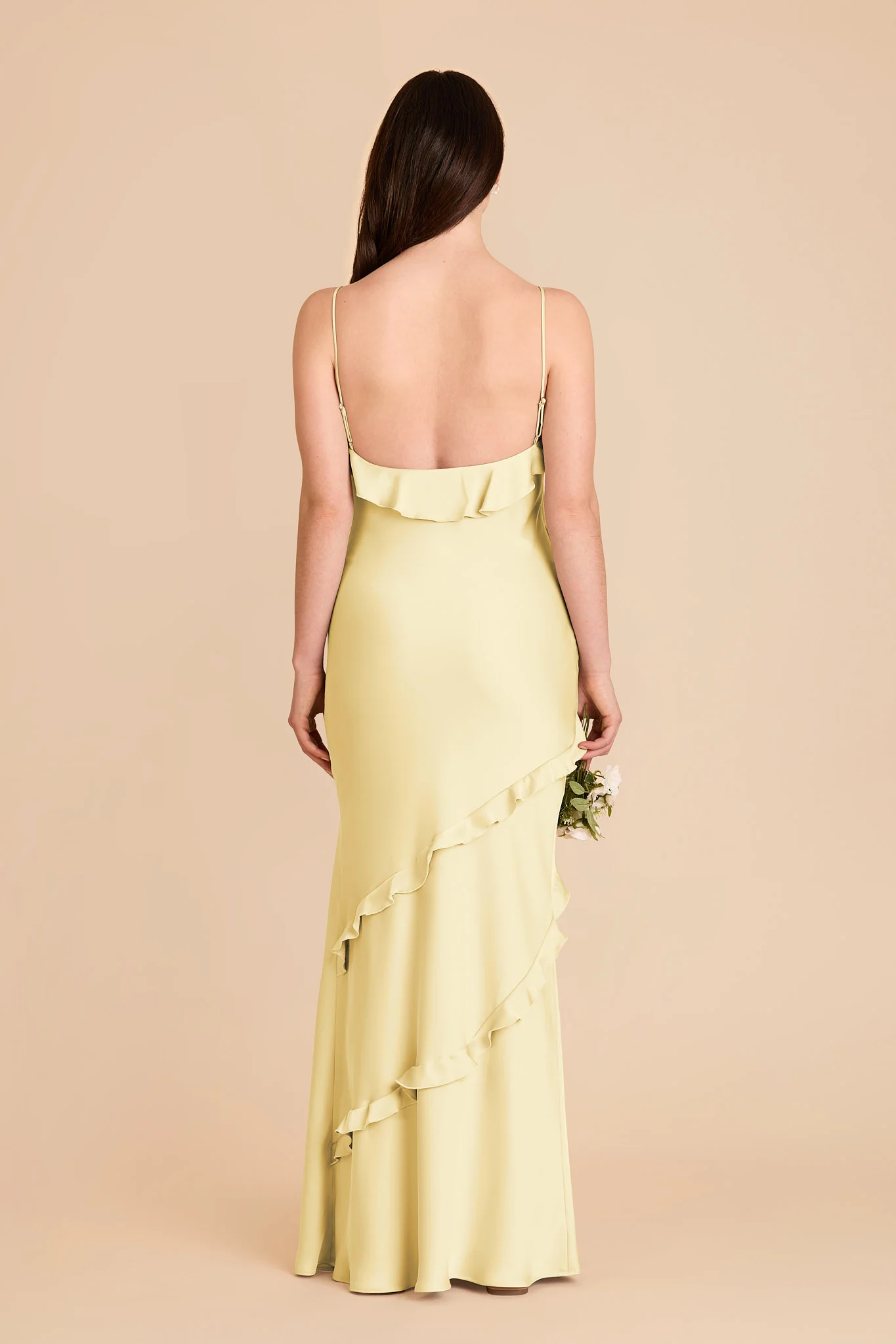 Valentina Matte Satin Dress - Lemon Sorbet - Image 5