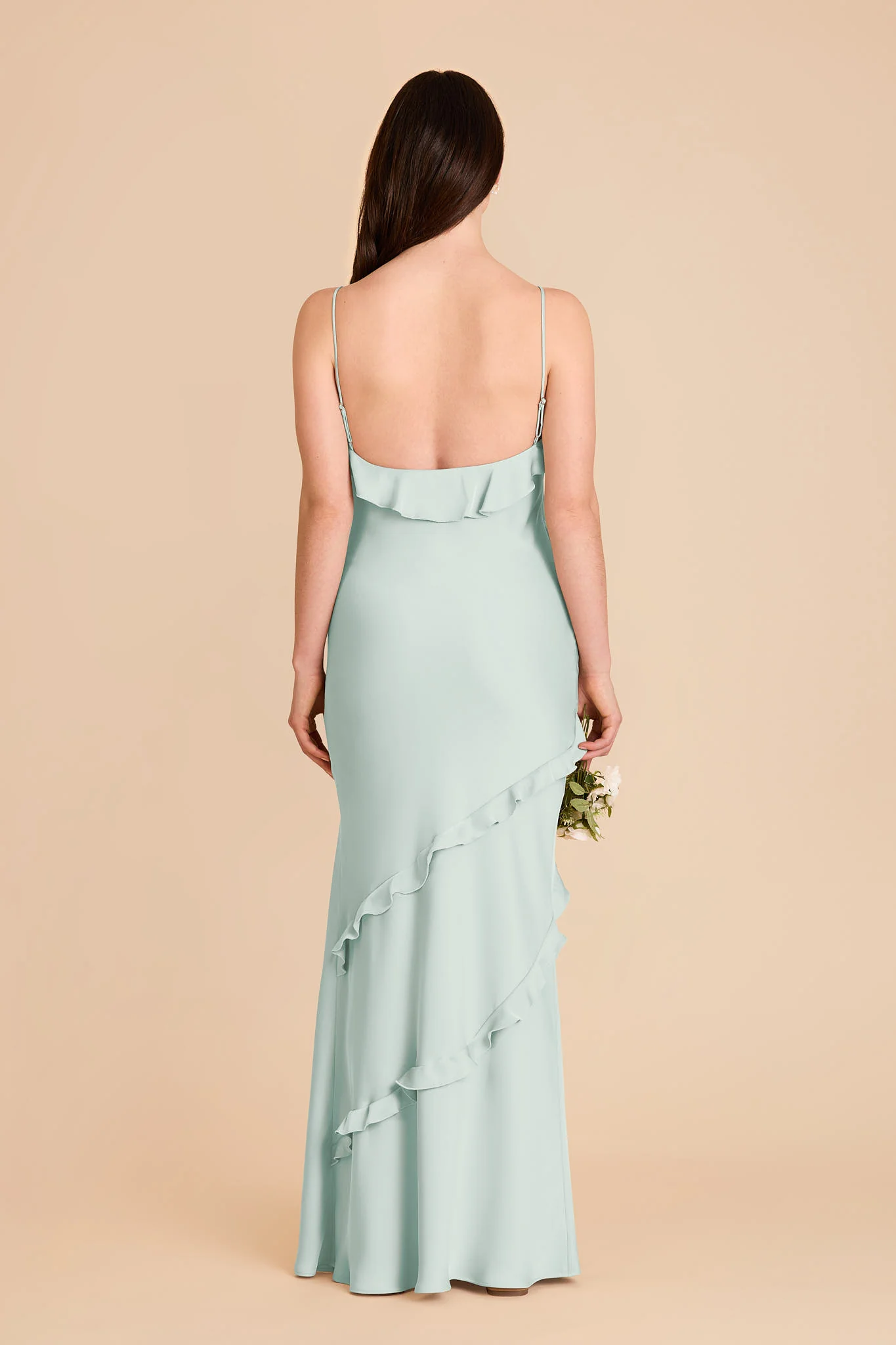 Valentina Matte Satin Dress - Mint - Image 5