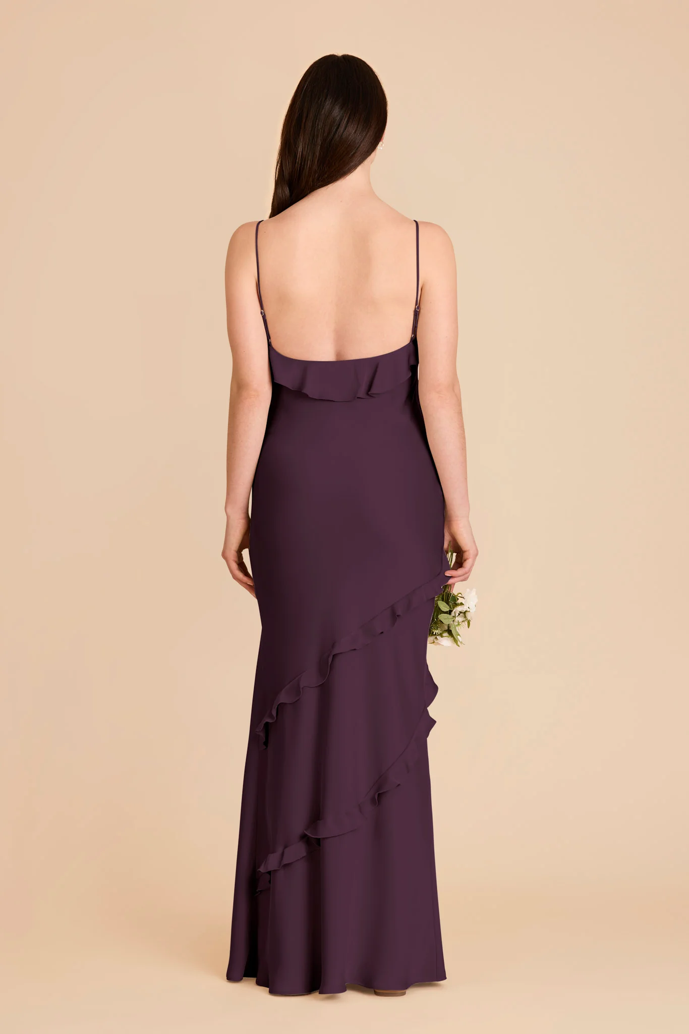 Valentina Matte Satin Dress - Plum - Image 5