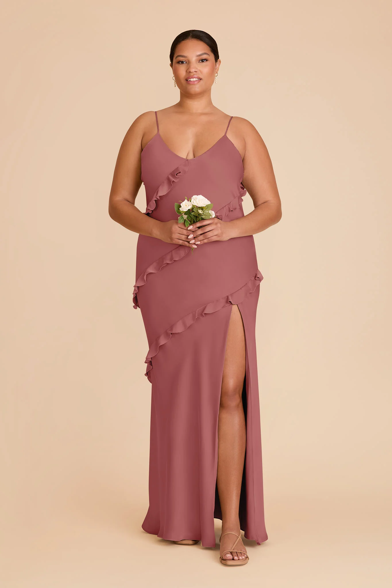 Valentina Matte Satin Dress - Wild Rose - Image 2