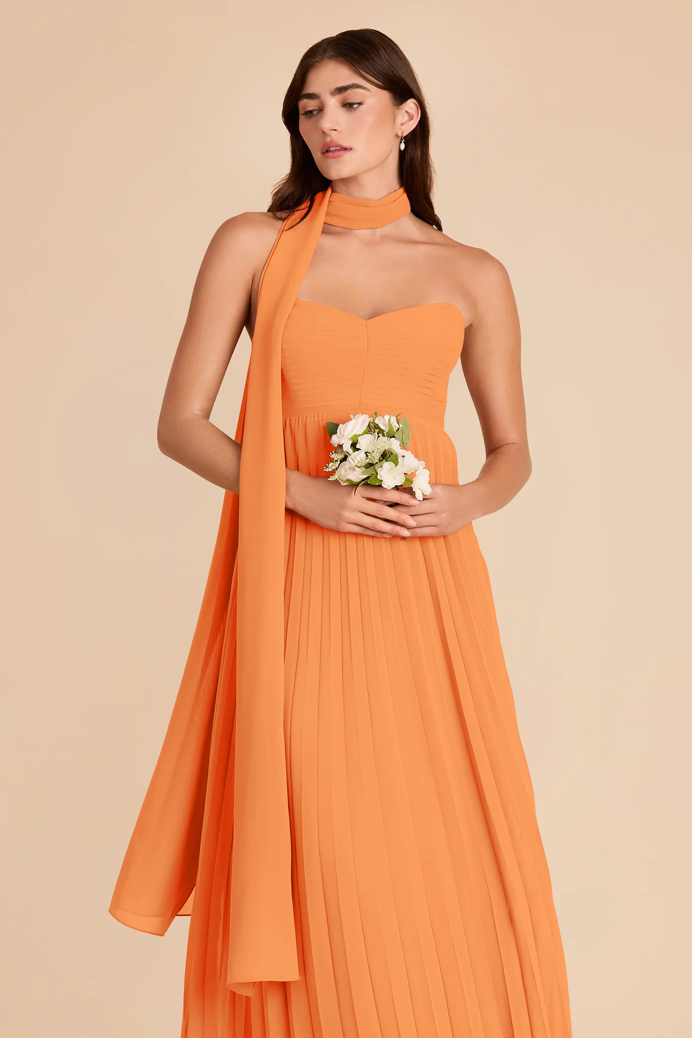 Vera Chiffon Scarf - Apricot