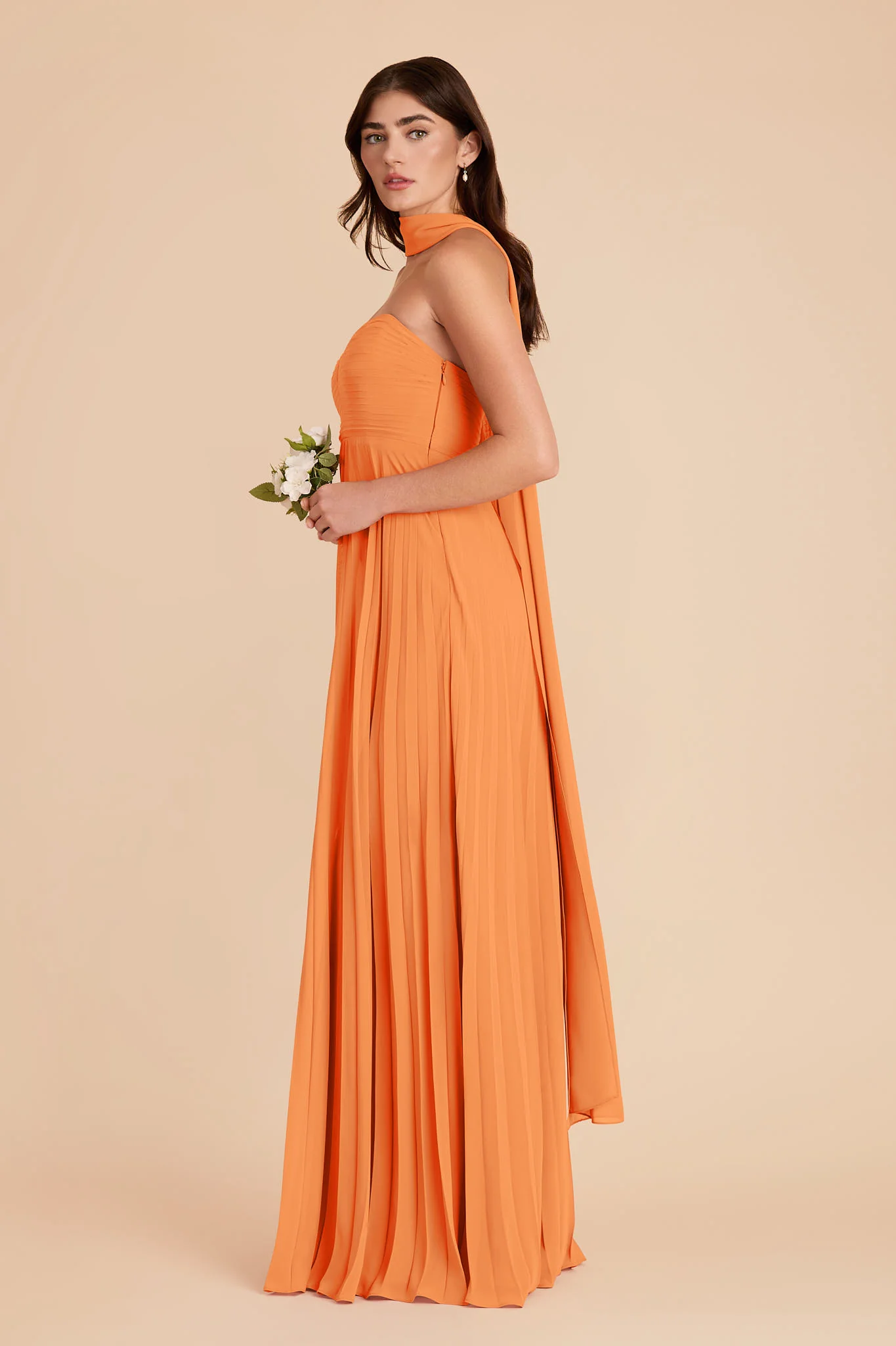 Vera Chiffon Scarf - Apricot - Image 5