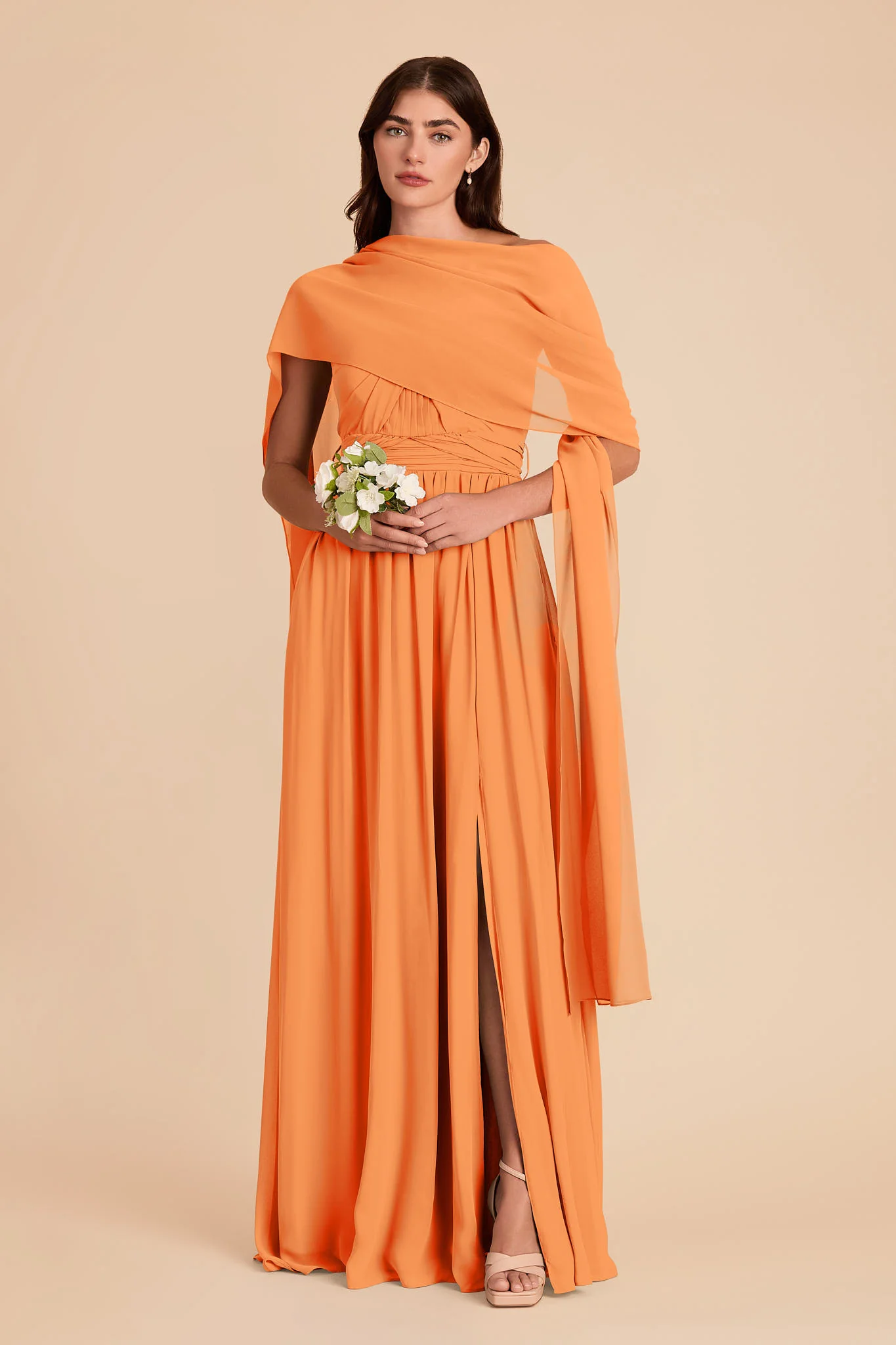 Vera Chiffon Scarf - Apricot - Image 7