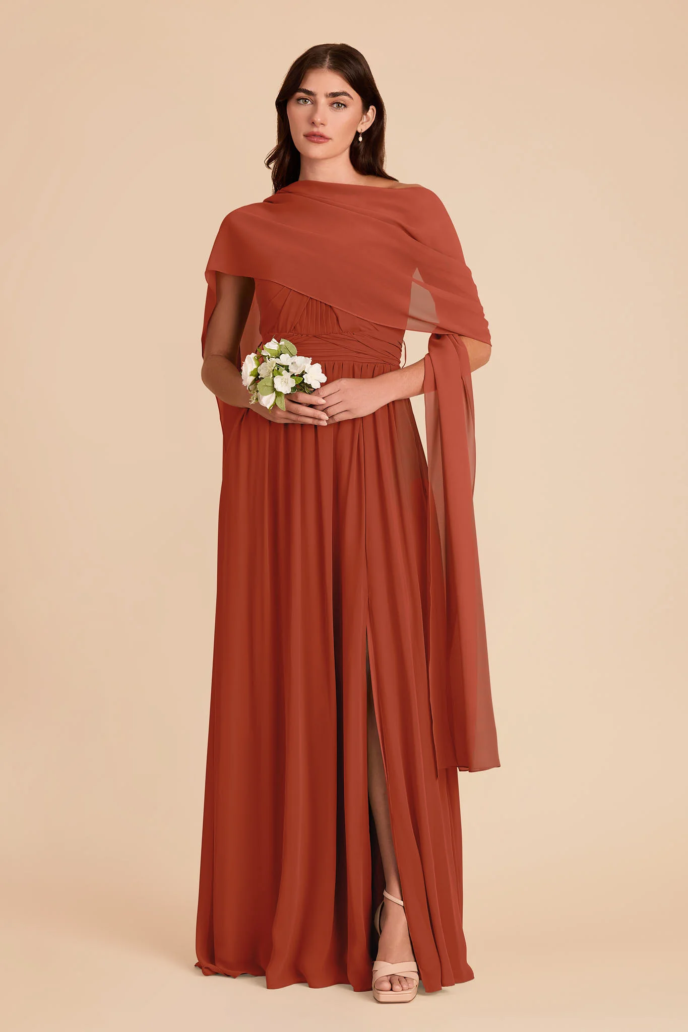 Vera Chiffon Scarf - Auburn - Image 7