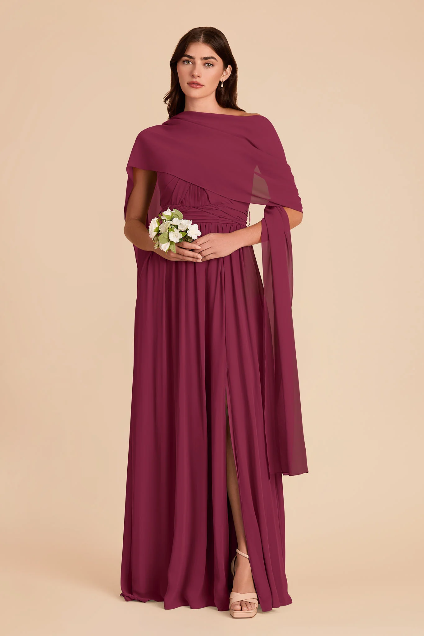Vera Chiffon Scarf - Berry - Image 7