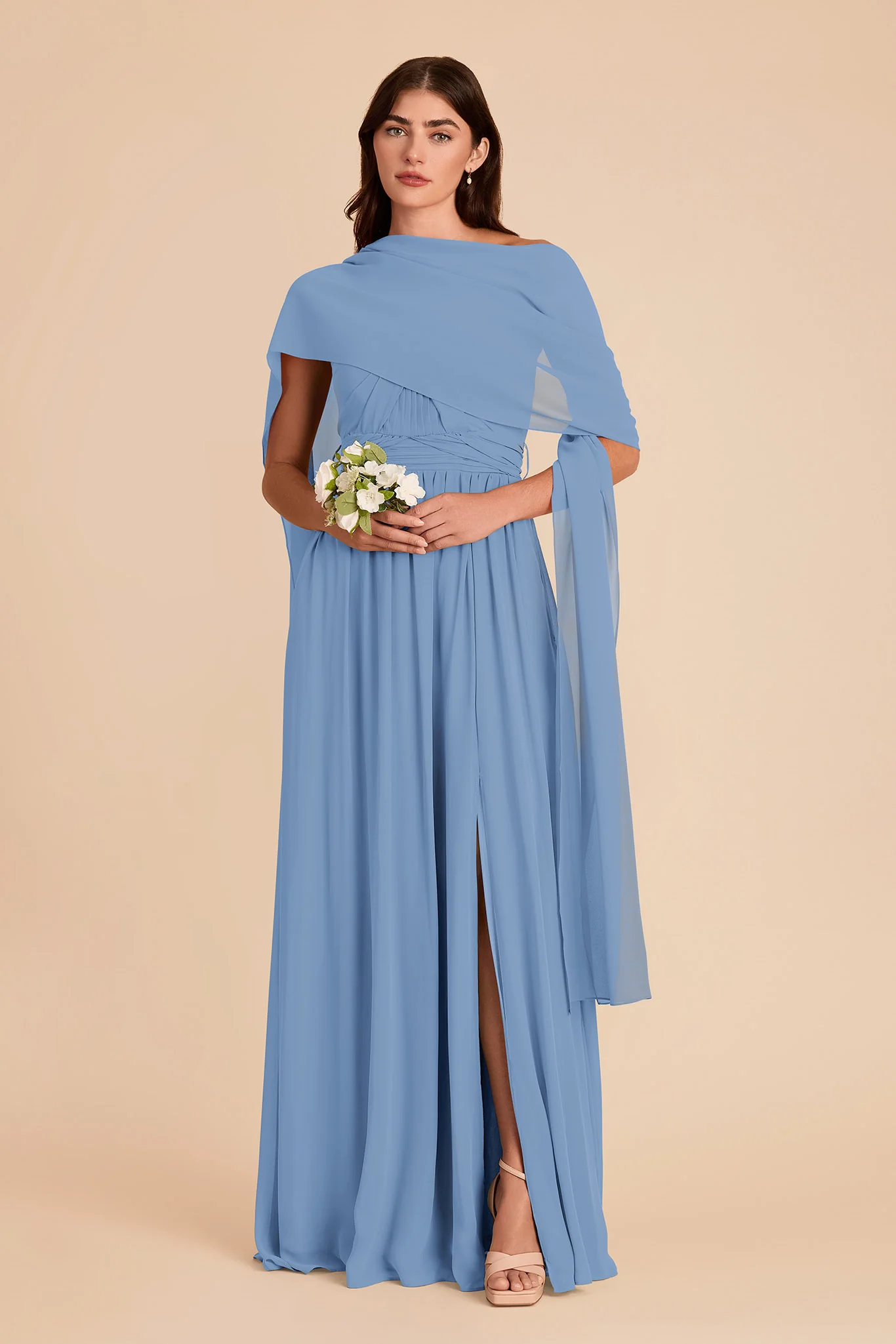 Vera Chiffon Scarf - Bluebell - Image 7