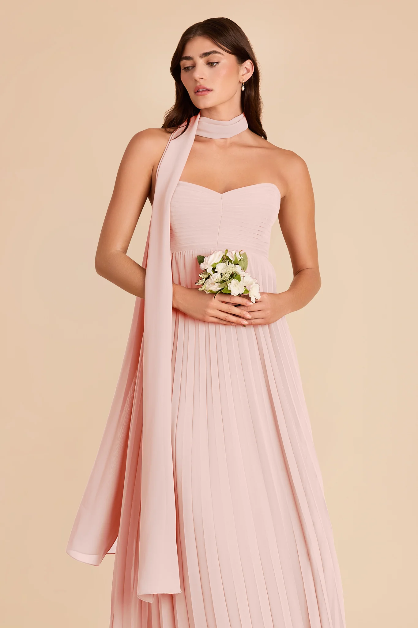 Vera Chiffon Scarf - Blush Pink
