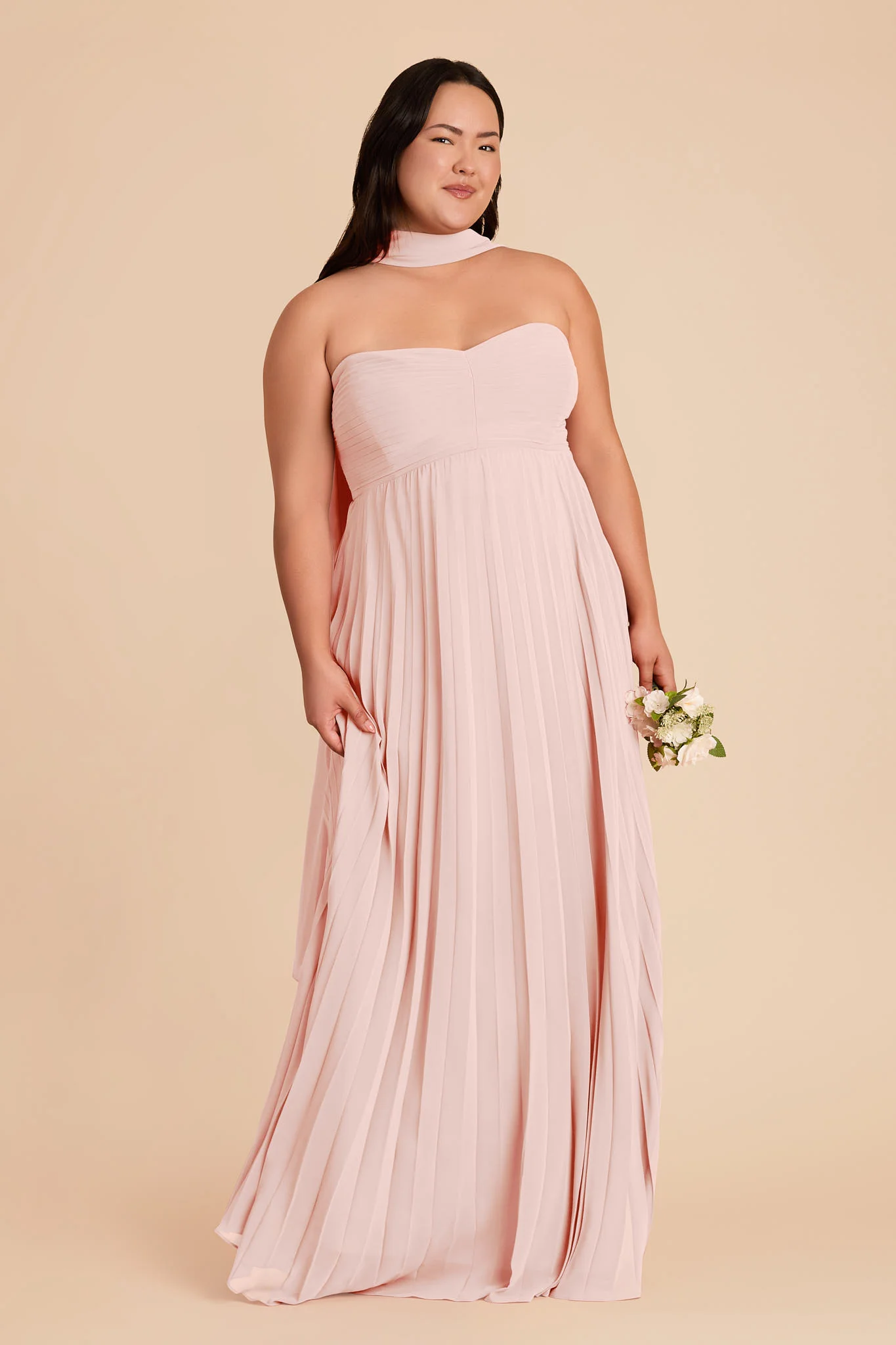 Vera Chiffon Scarf - Blush Pink - Image 3