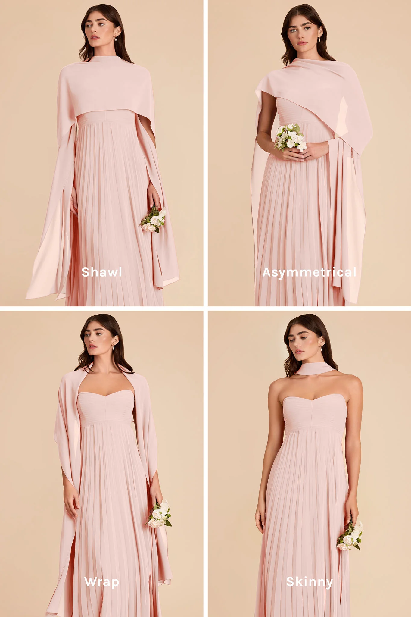 Vera Chiffon Scarf - Blush Pink - Image 4