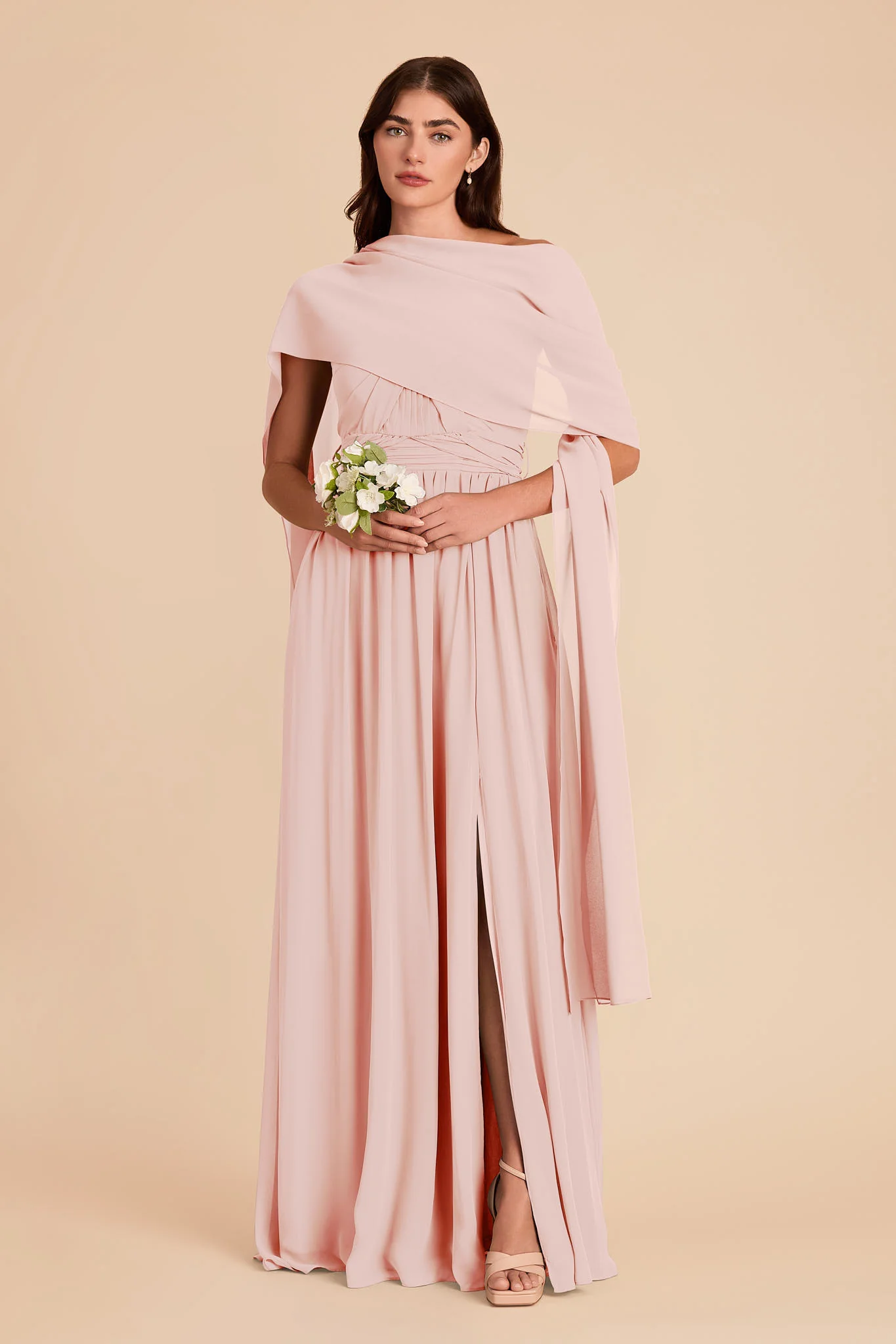 Vera Chiffon Scarf - Blush Pink - Image 7