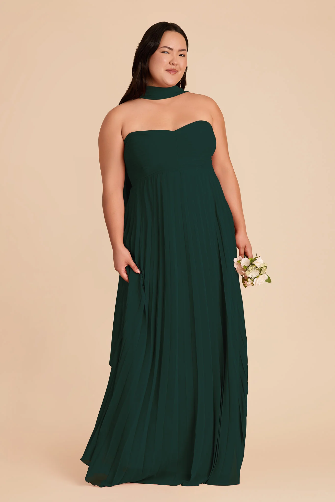 Vera Chiffon Scarf - Emerald - Image 3