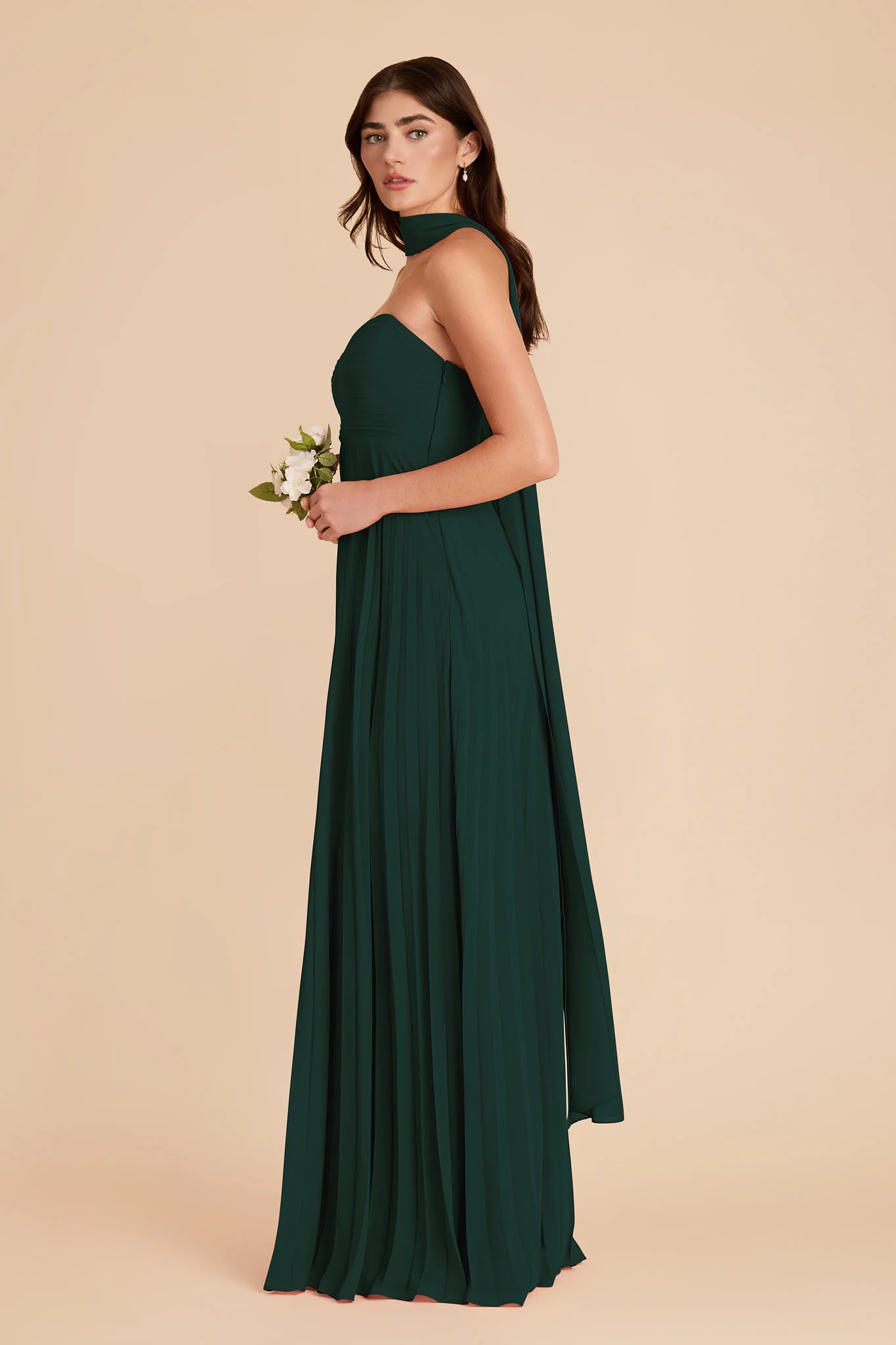 Vera Chiffon Scarf - Emerald - Image 5
