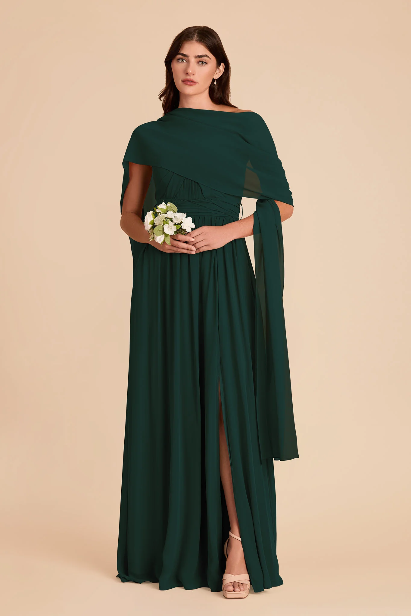 Vera Chiffon Scarf - Emerald - Image 7